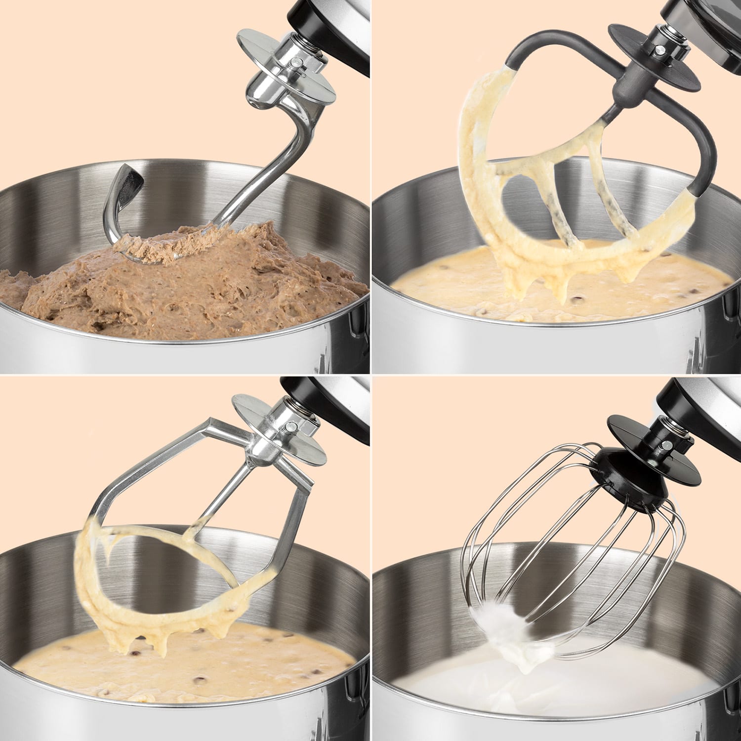 Klarstein Hnetací hák, náhradný nadstavec na miešanie k Bella Pico 2G/Bella Robusta, tlakovo liaty hliník – Obrázok 2