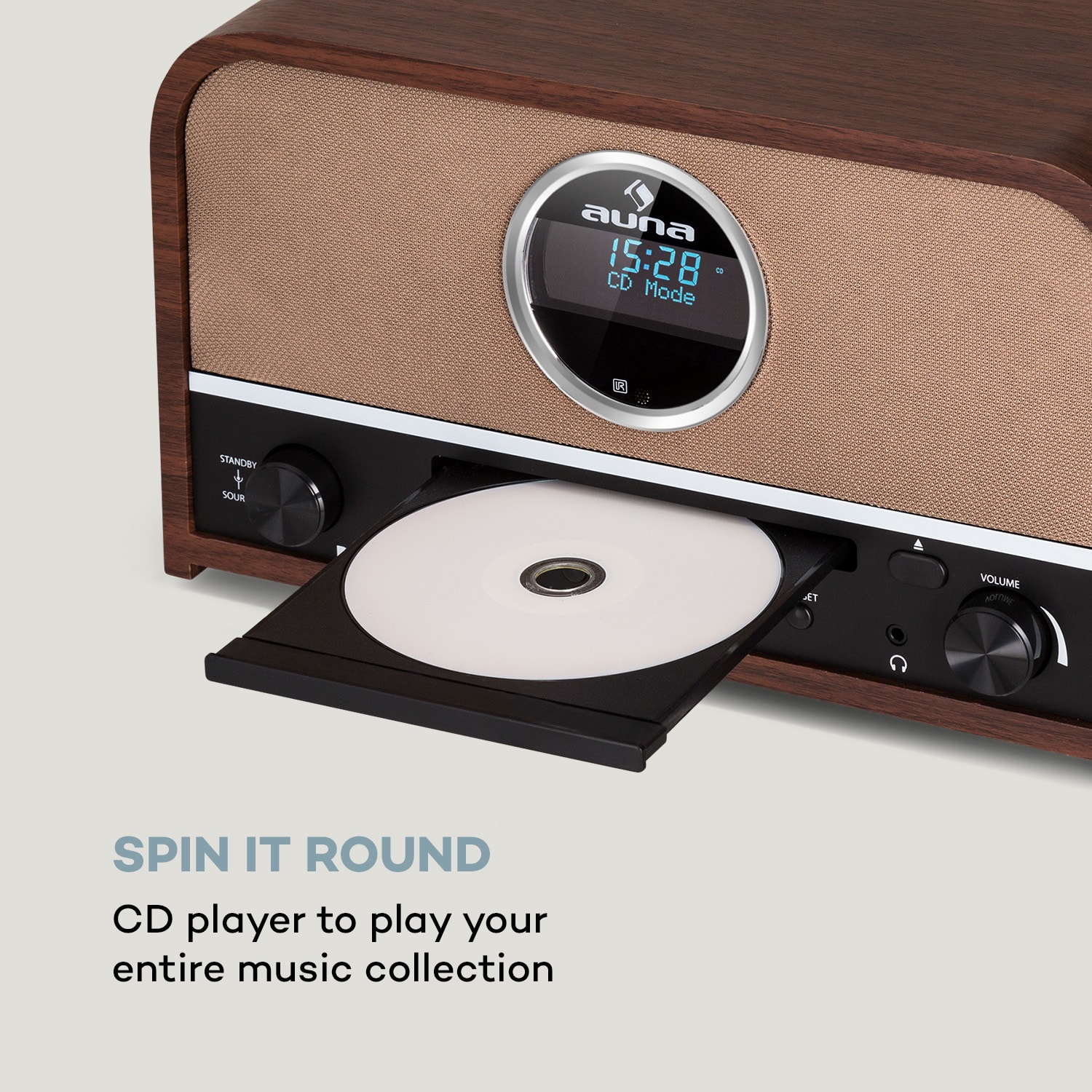 auna Columbia, DAB rádio, 60 W, CD prehrávač, DAB+/ UKW tuner, USB nahrávanie, Bluetooth – Obrázok 3