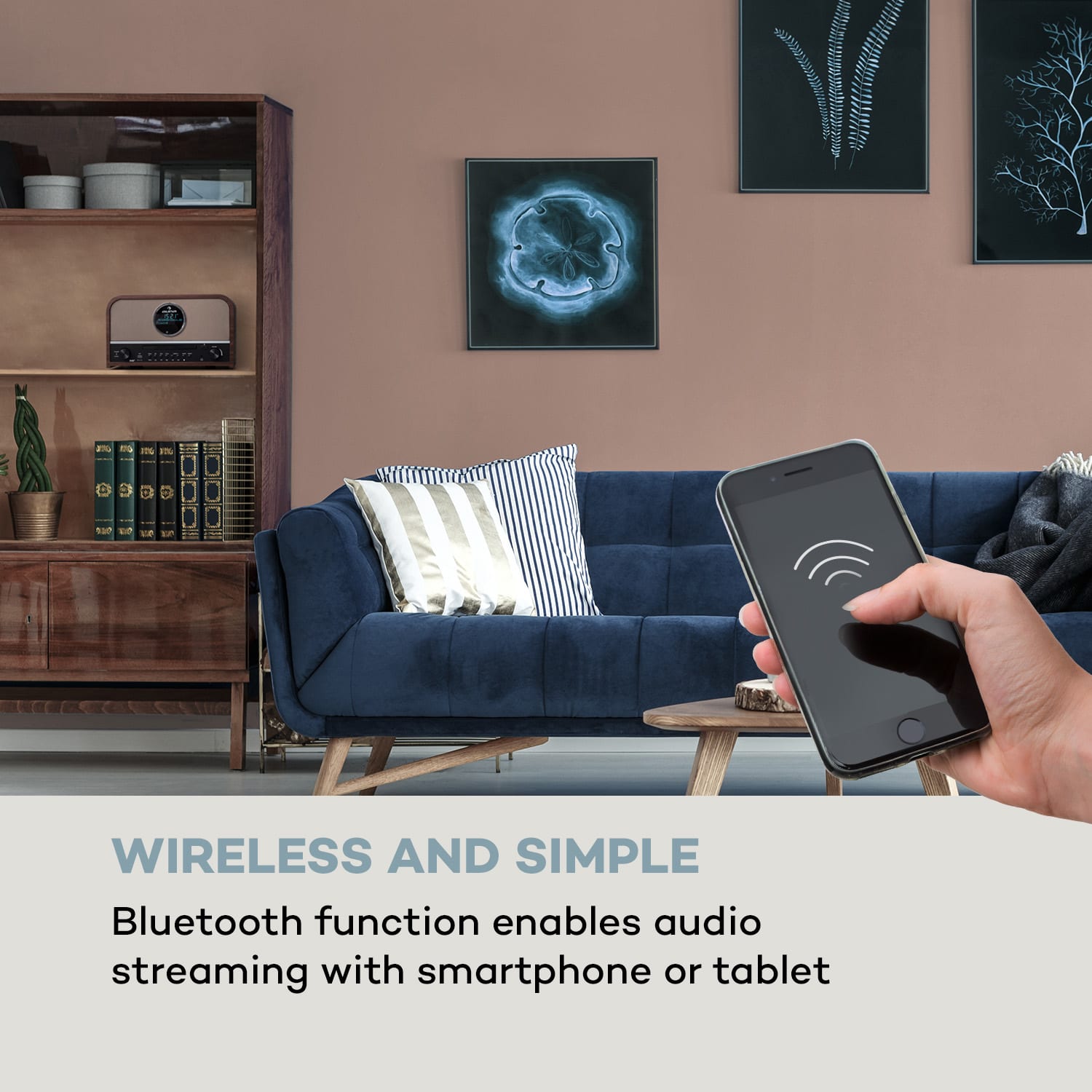 auna Columbia, DAB rádio, 60 W, CD prehrávač, DAB+/ UKW tuner, USB nahrávanie, Bluetooth – Obrázok 4