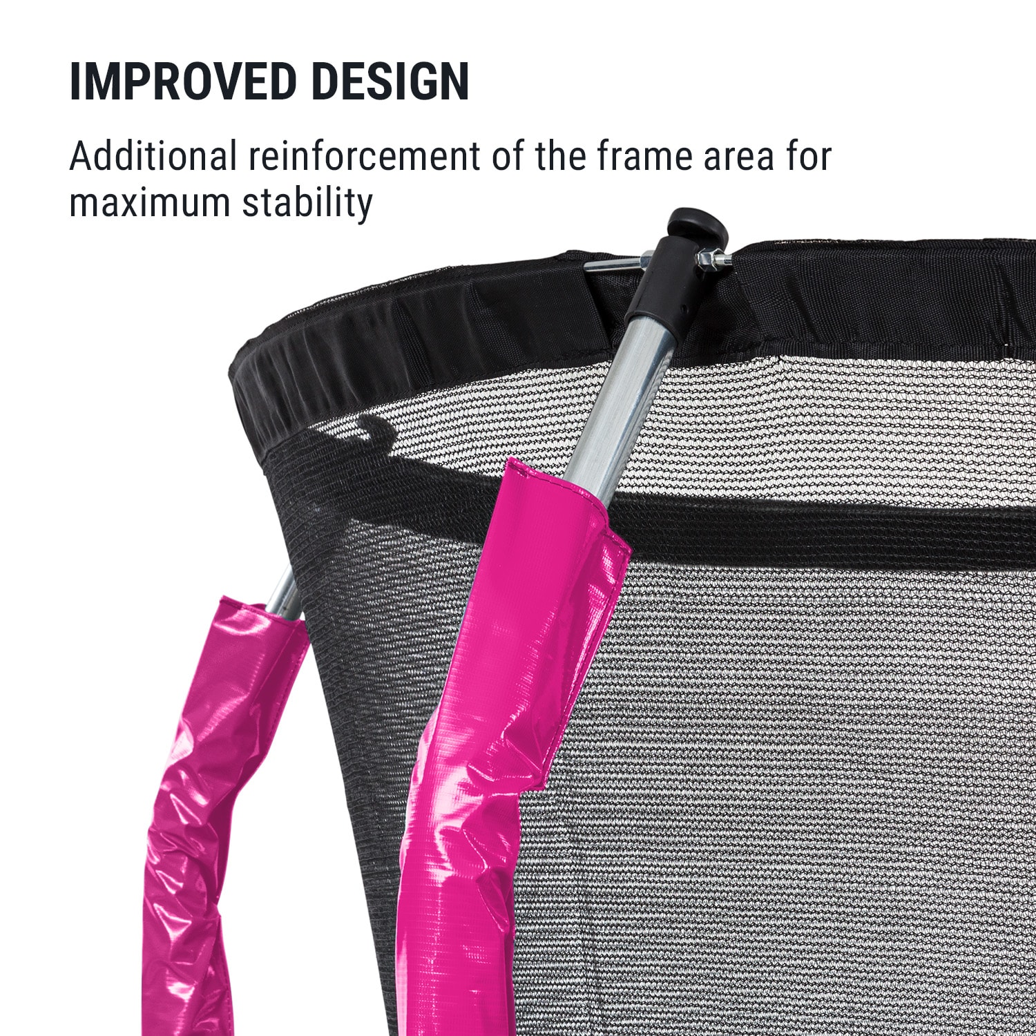 KLARFIT Jumpstarter, trampolína, 2,5 m Ø, sieť 120 kg max., 195 cm Ø skákacia plocha – Obrázok 3