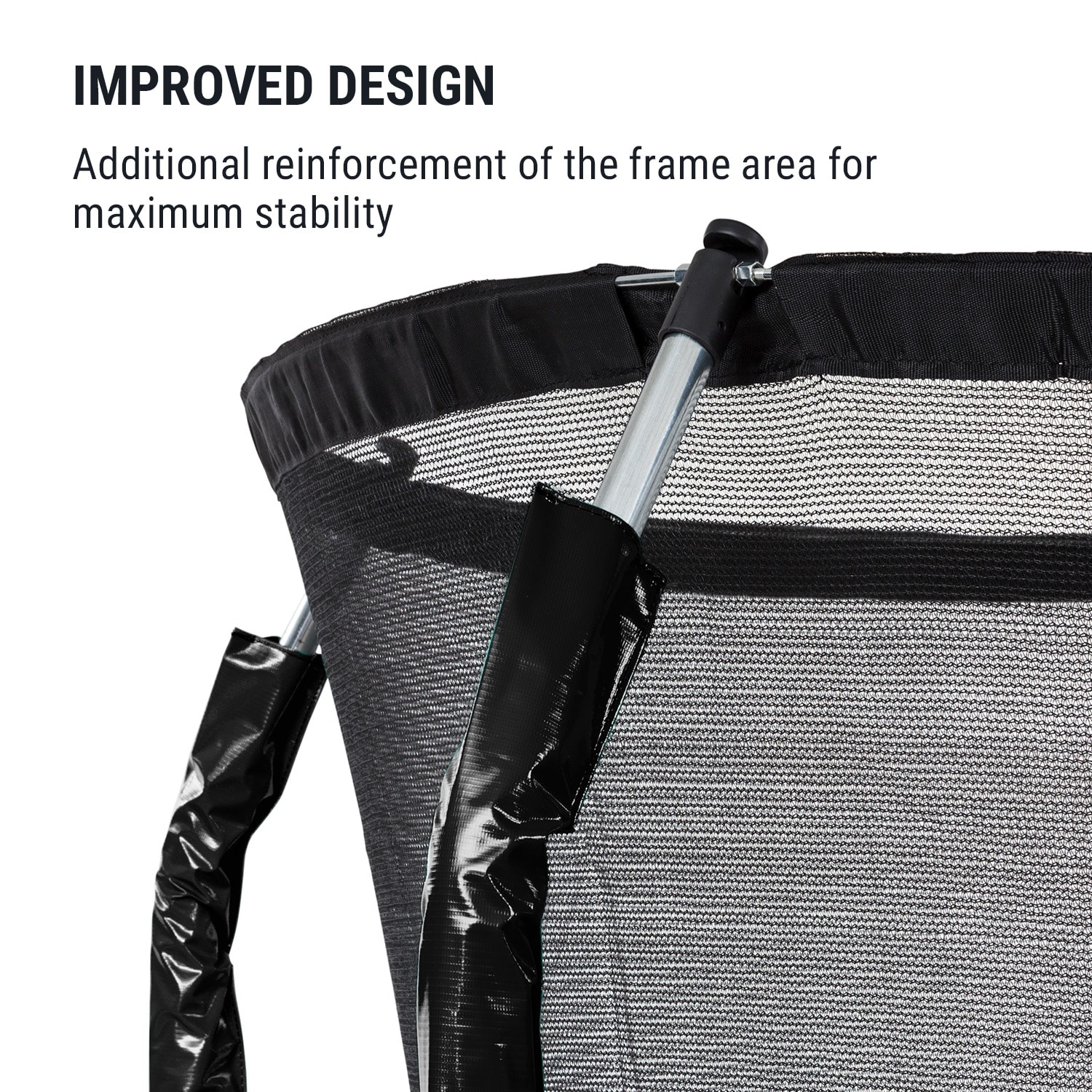 KLARFIT Jumpstarter, trampolína, 2,5 m Ø, sieť 120 kg max., 195 cm Ø skákacia plocha – Obrázok 3