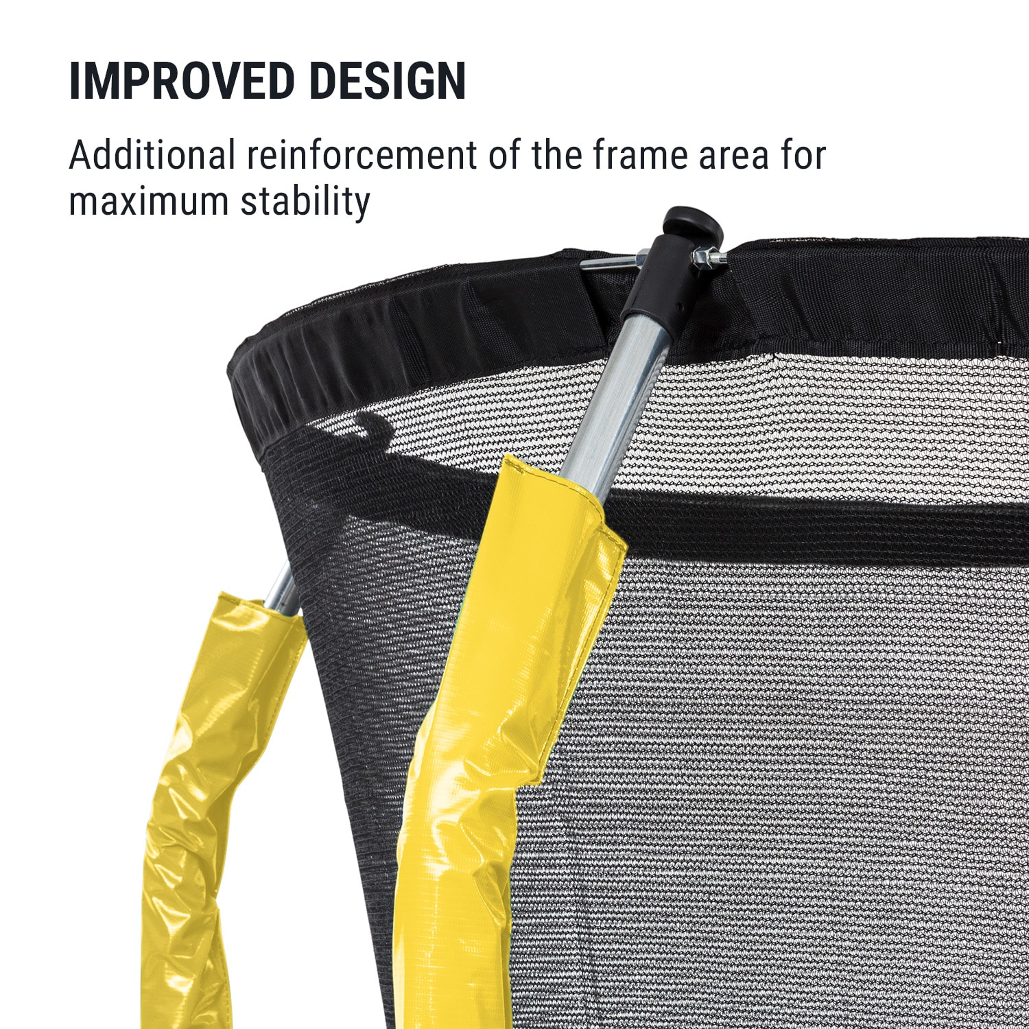 KLARFIT Jumpstarter, trampolína, 2,5 m Ø, sieť 120 kg max., 195 cm Ø skákacia plocha – Obrázok 3