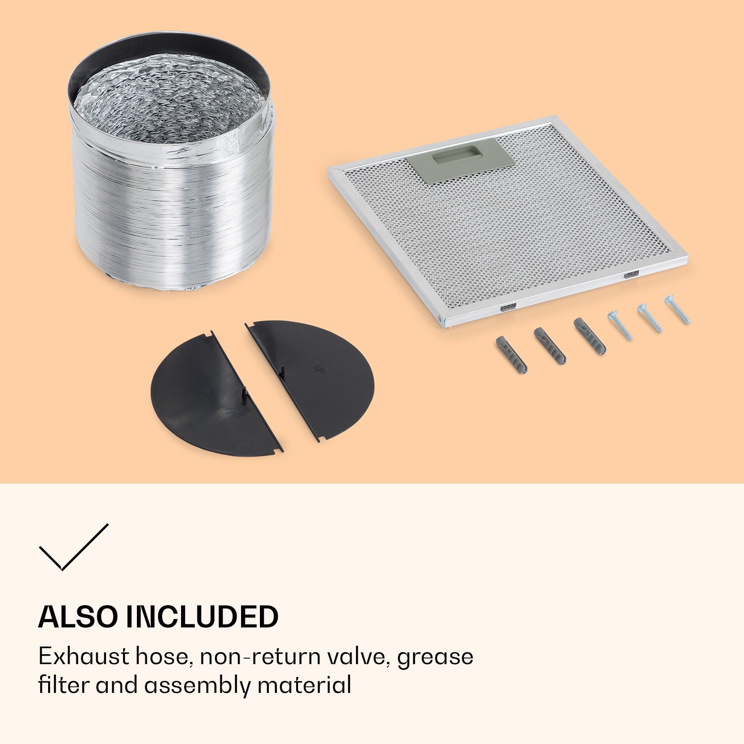 Klarstein Barella, digestor, 38 cm, 557 m³/h, LED, biely – Obrázok 5