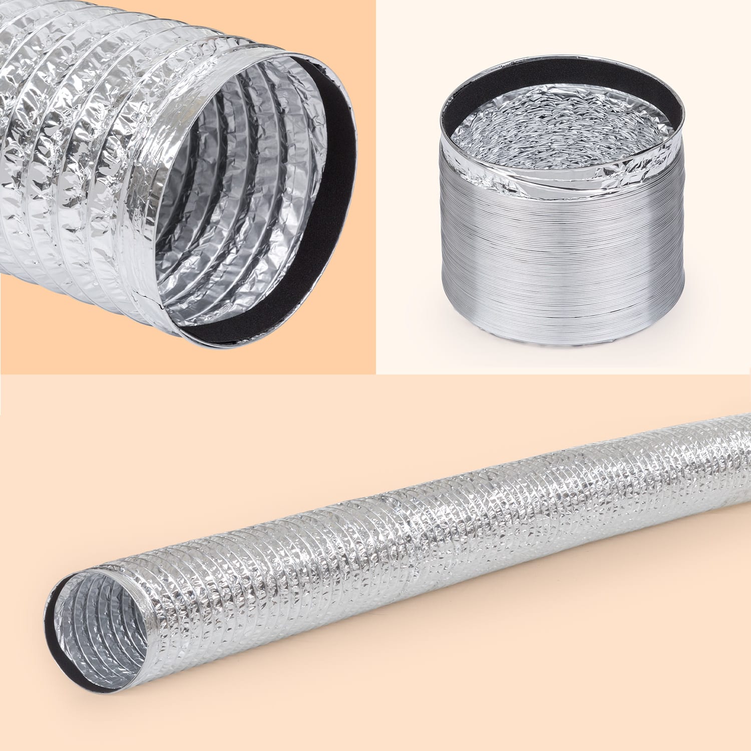 Klarstein Hadica na odvod vzduchu, univerzálna, Ø 15 cm, 150 cm, flexi, náhradný diel, príslušenstvo – Obrázok 2