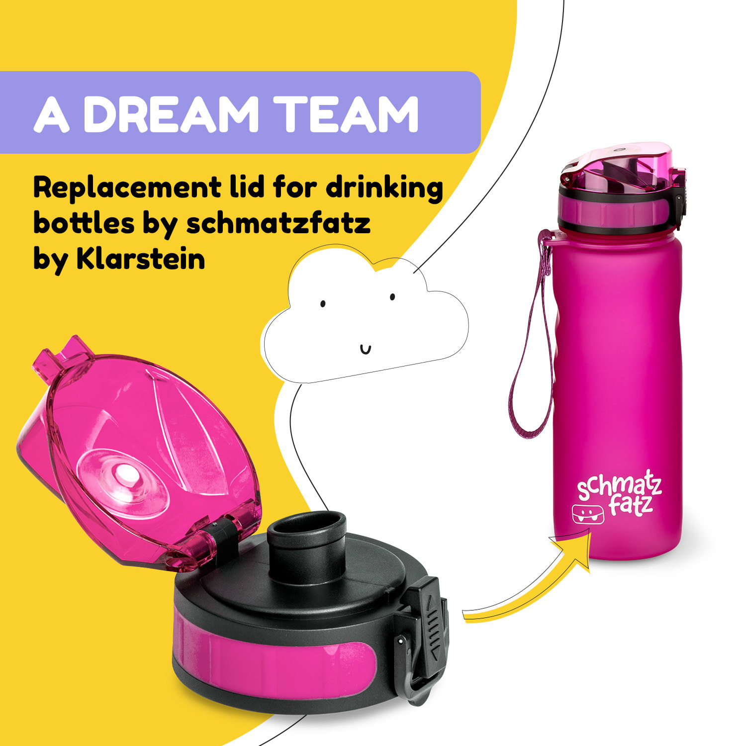 Klarstein Schmatzfatz, náhradný vrchnák, výška: 4,5 cm, priemer: 7 cm, bez BPA – Obrázok 3