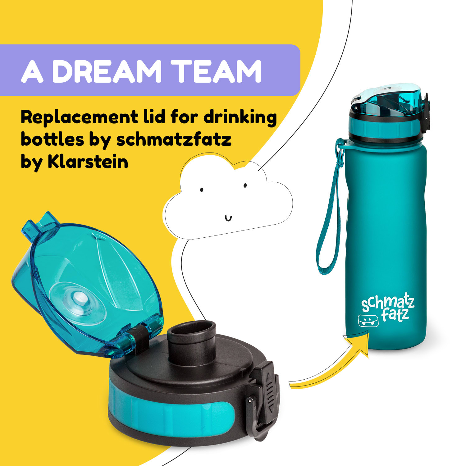 Klarstein Schmatzfatz, náhradný vrchnák, výška: 4,5 cm, priemer: 7 cm, bez BPA – Obrázok 3