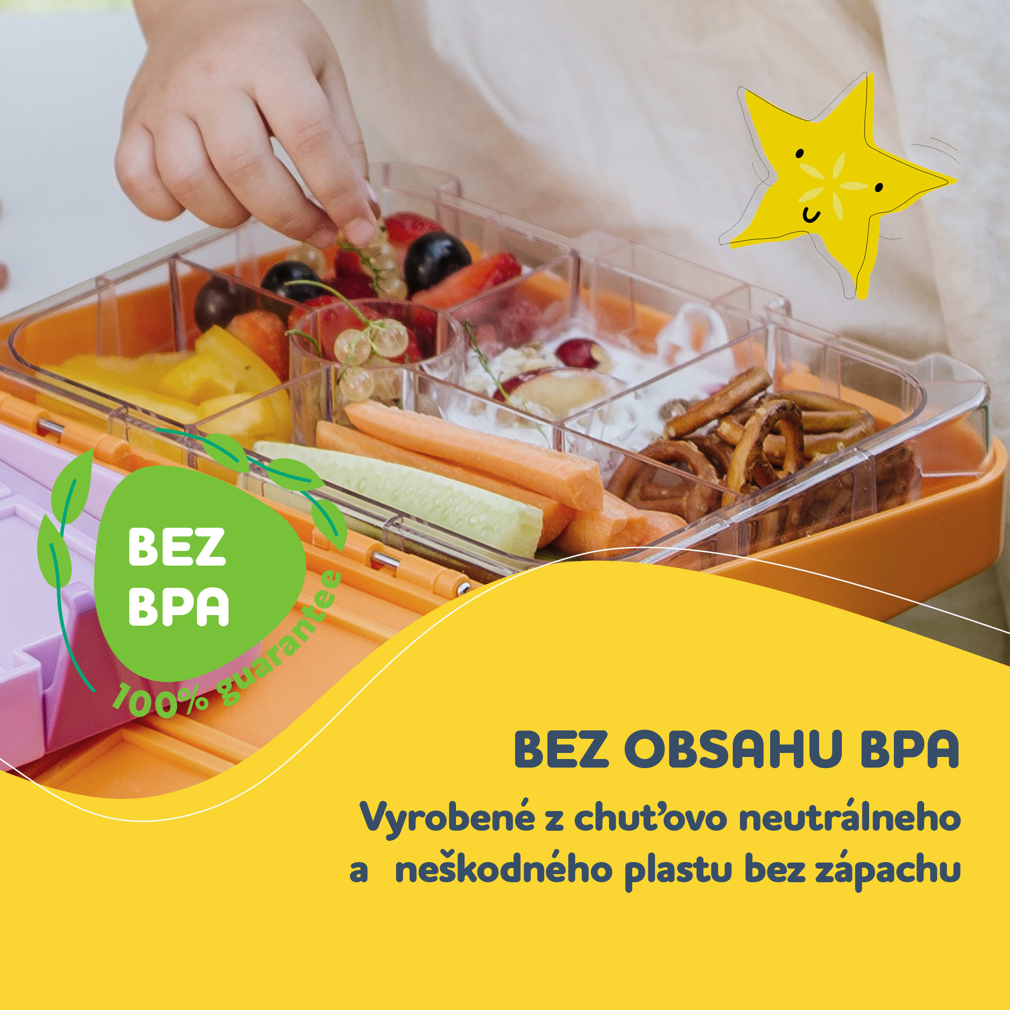 Klarstein Schmatzfatz junior, desiatový box, 6 priehradiek, 21,3 × 15 × 4,5 cm – Obrázok 2