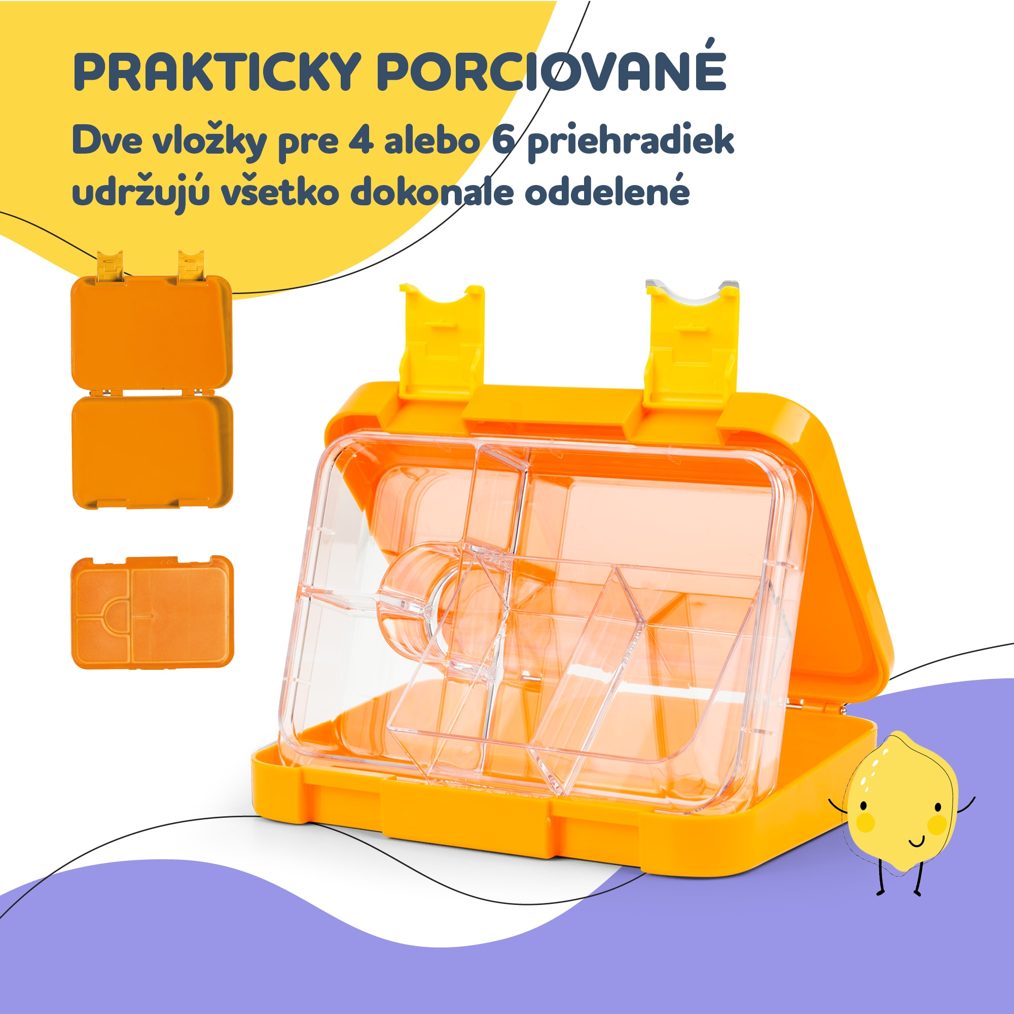 Klarstein Schmatzfatz junior, desiatový box, 6 priehradiek, 21,3 × 15 × 4,5 cm – Obrázok 4