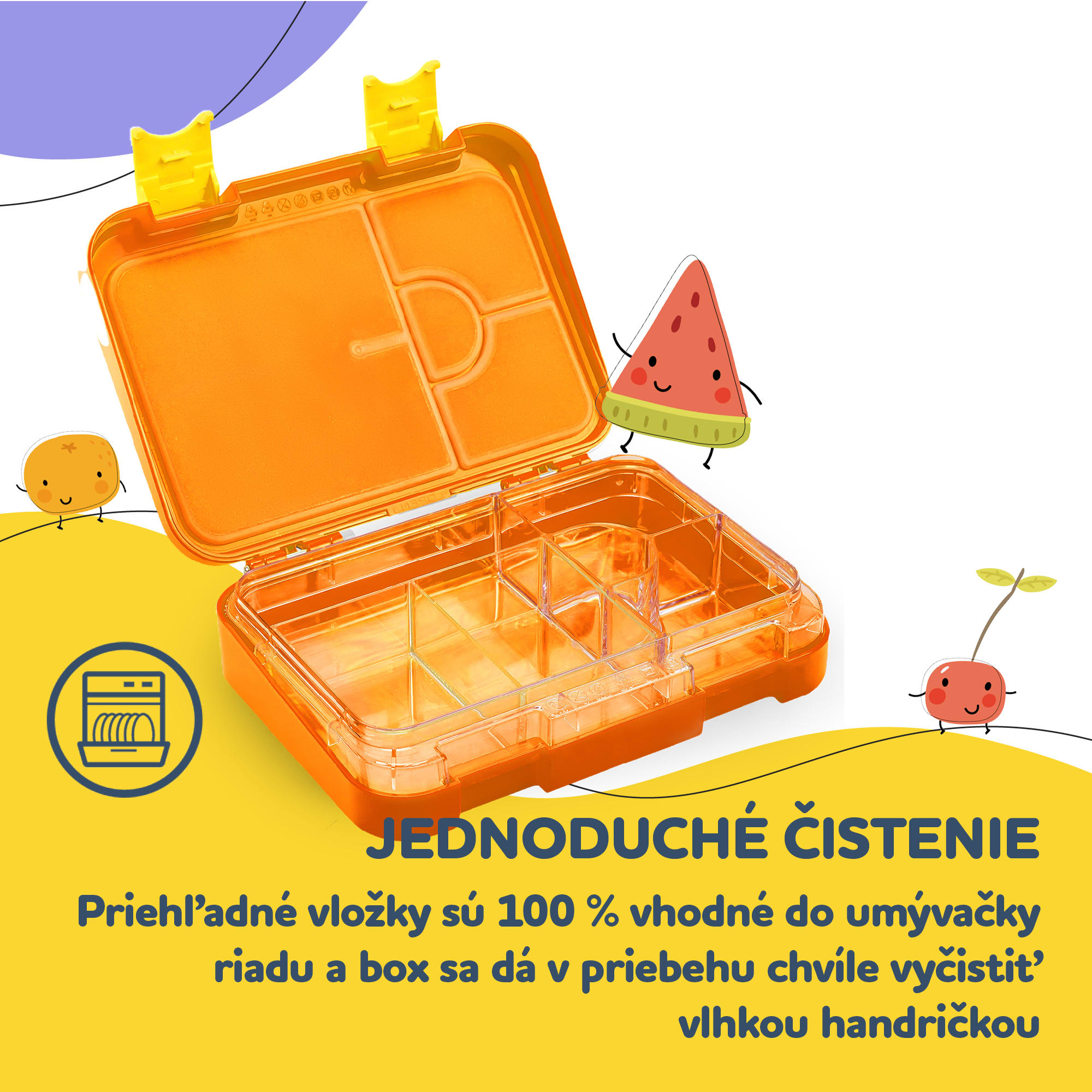 Klarstein Schmatzfatz junior, desiatový box, 6 priehradiek, 21,3 × 15 × 4,5 cm – Obrázok 5