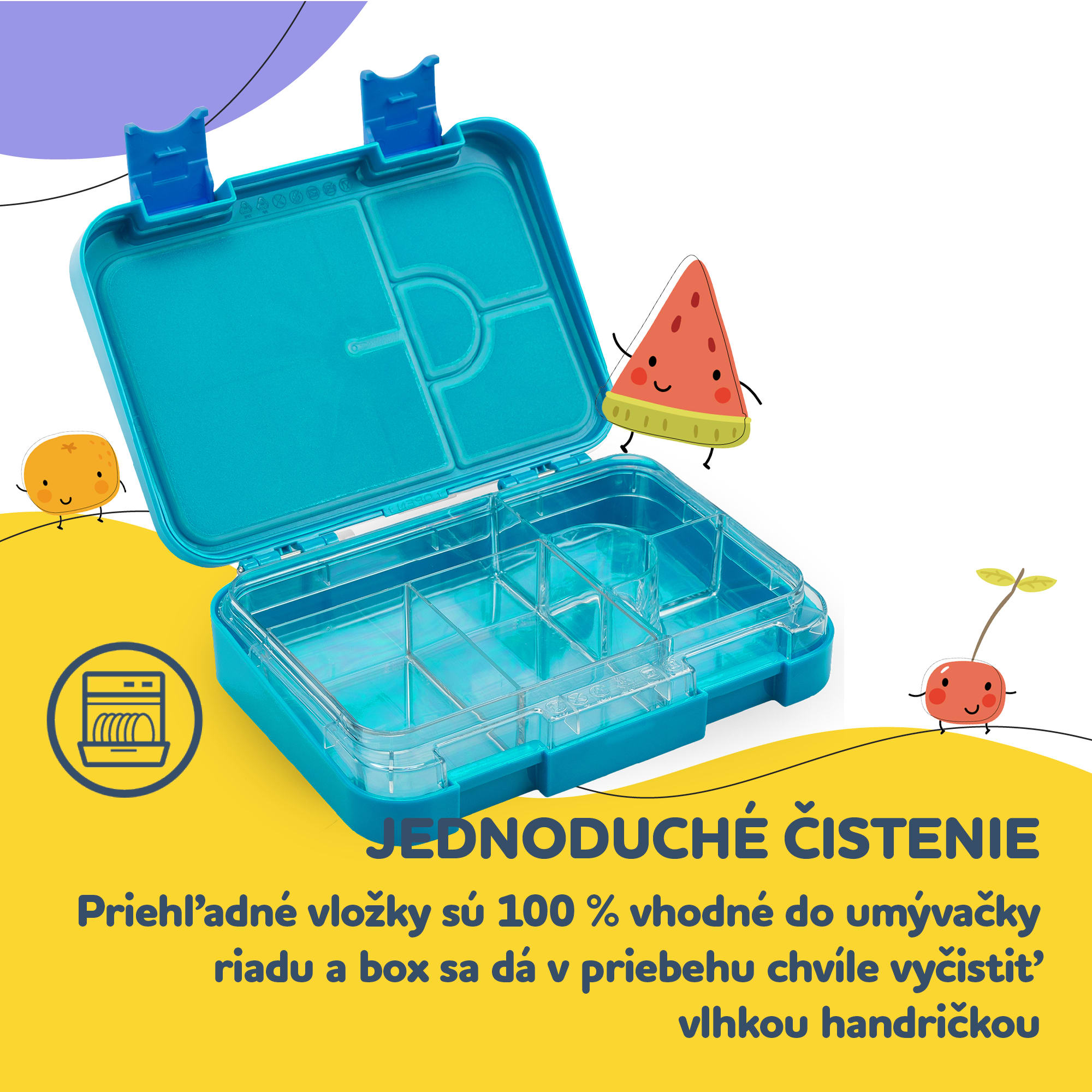 Klarstein Schmatzfatz junior, desiatový box, 6 priehradiek, 21,3 × 15 × 4,5 cm – Obrázok 5