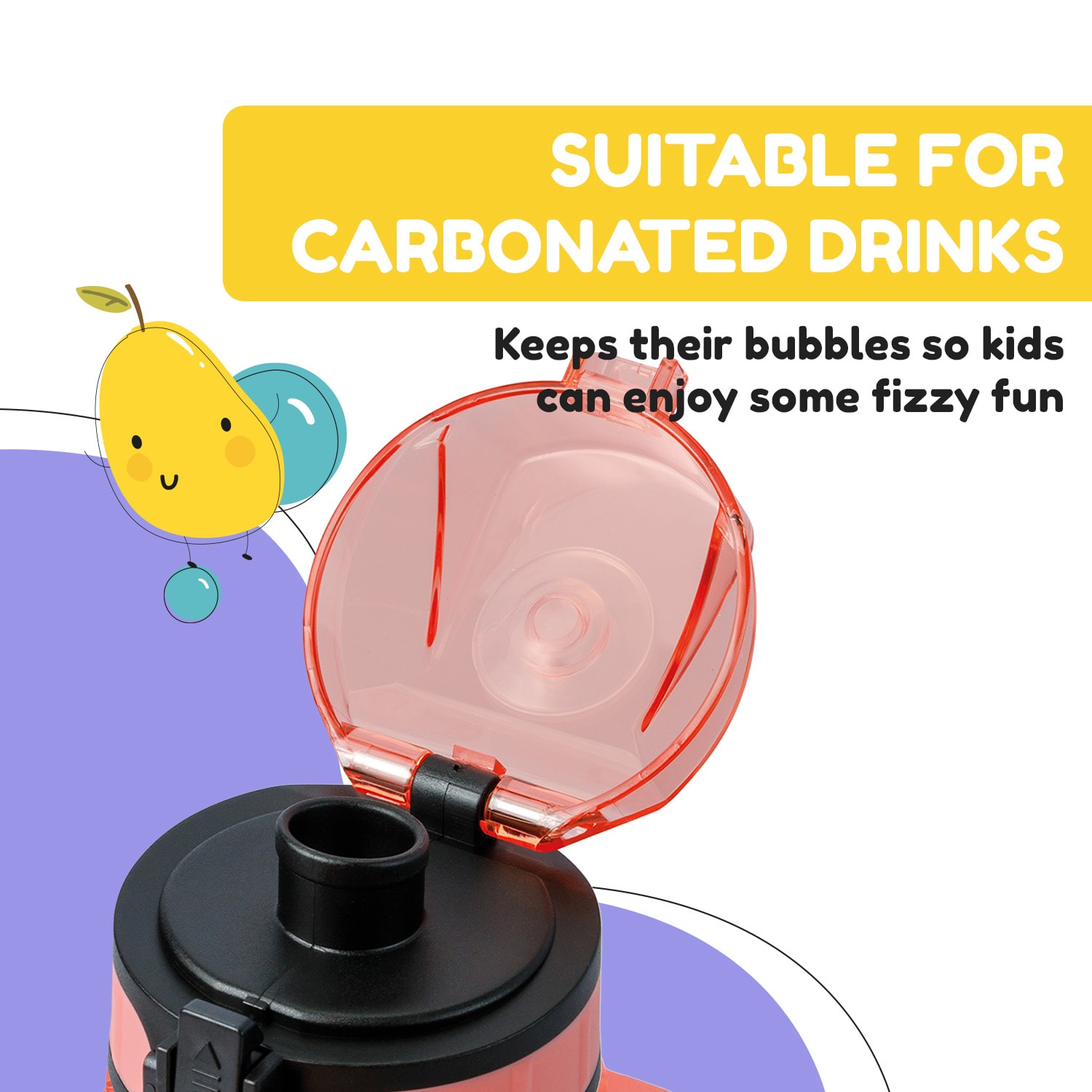 Klarstein Schmatzfatz, fľaša na pitie, športová fľaša, 350 ml, 18 cm, Tritan – Obrázok 5