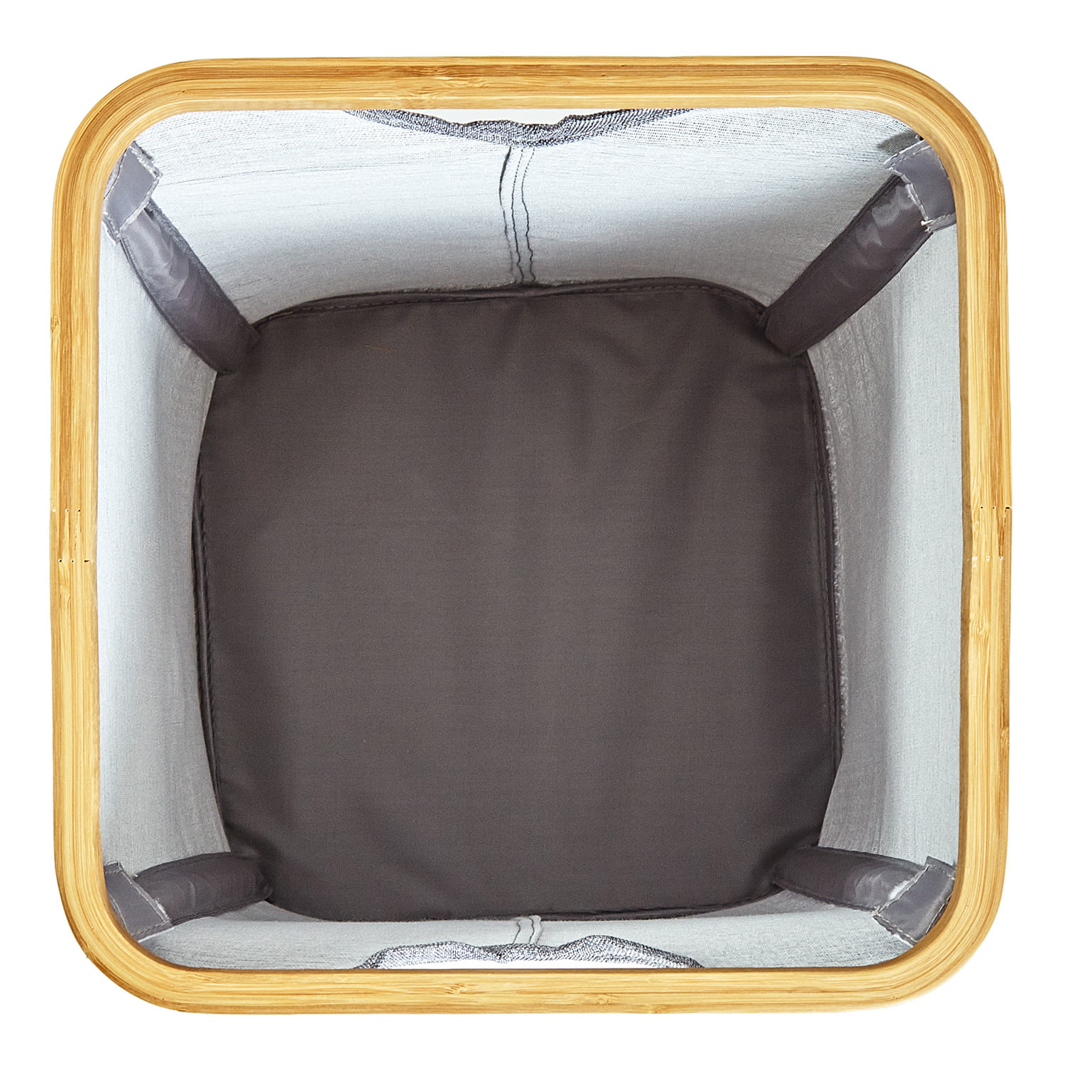 Blumfeldt Kôš na bielizeň hranatý, bambus, pevná bavlna, jednoduchá montáž – Obrázok 5