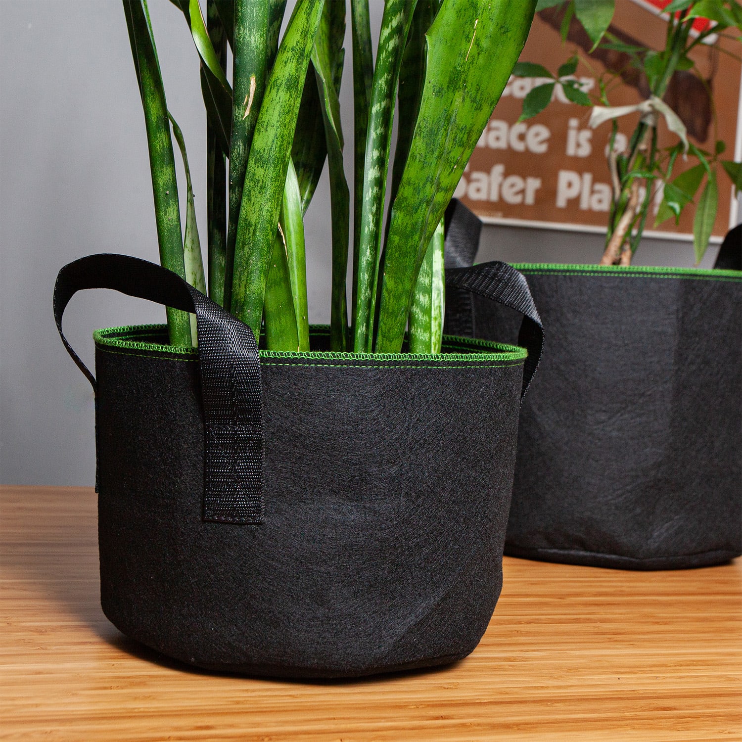 Blumfeldt Textilný kvetináč, súprava 5 kusov, 5 litrov, flís, s rúčkami – Obrázok 4