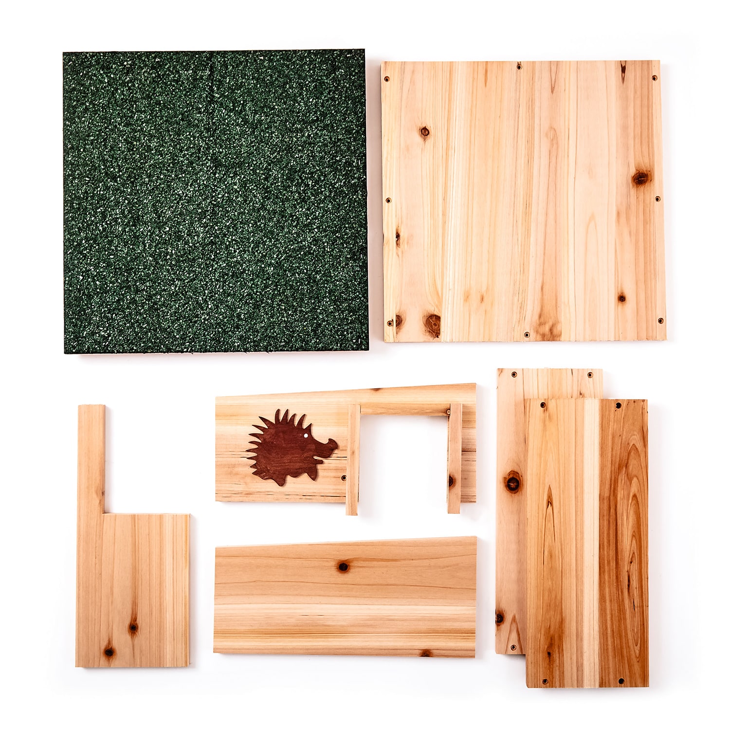 Blumfeldt Domček pre ježka, kŕmidlo, prezimovanie, 2 komory, jedľové drevo, neošetrený – Obrázok 4