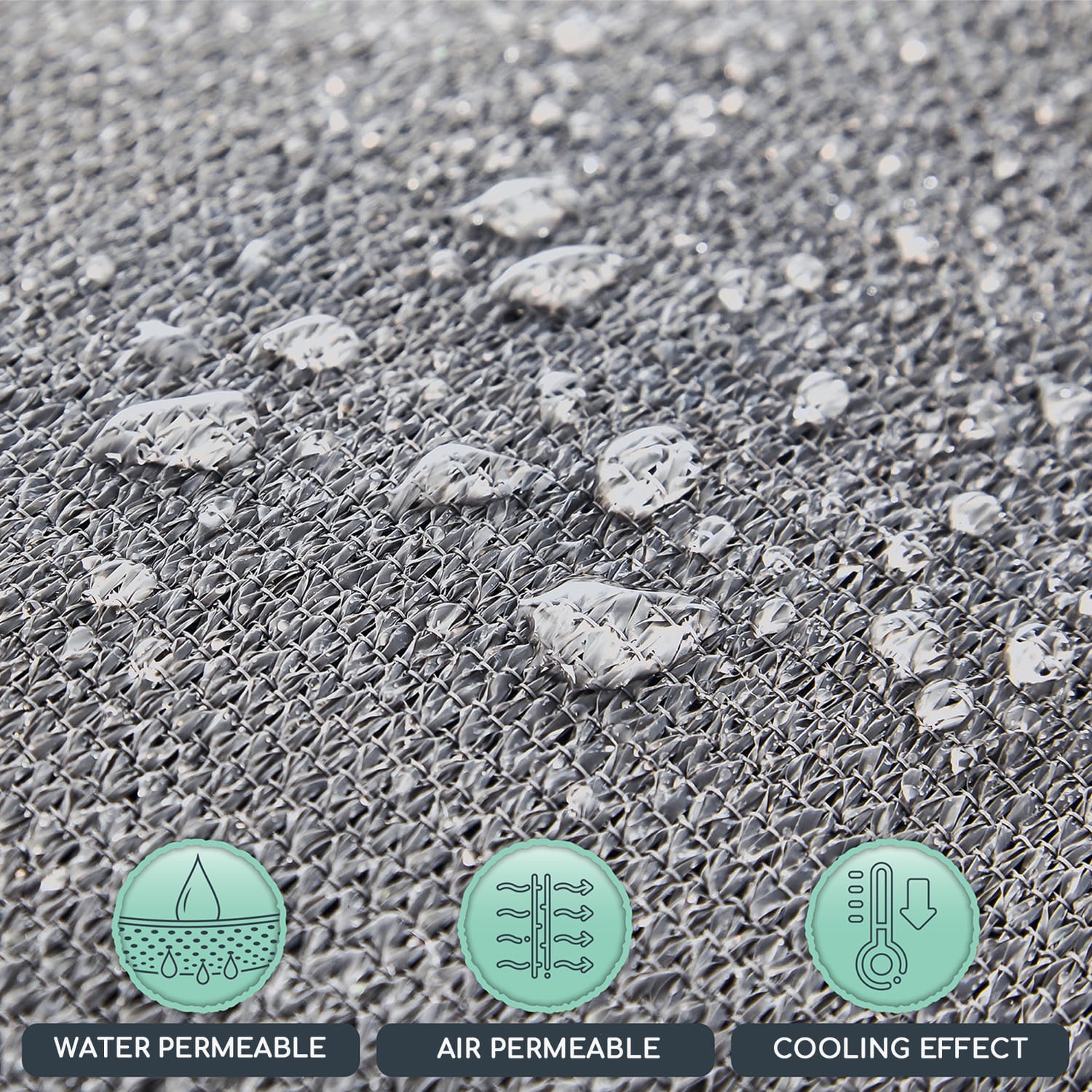 Blumfeldt Pravouhlá slnečná clona, 2 x 4 m, s upevňovacími okami, polyester, priedušná – Obrázok 3