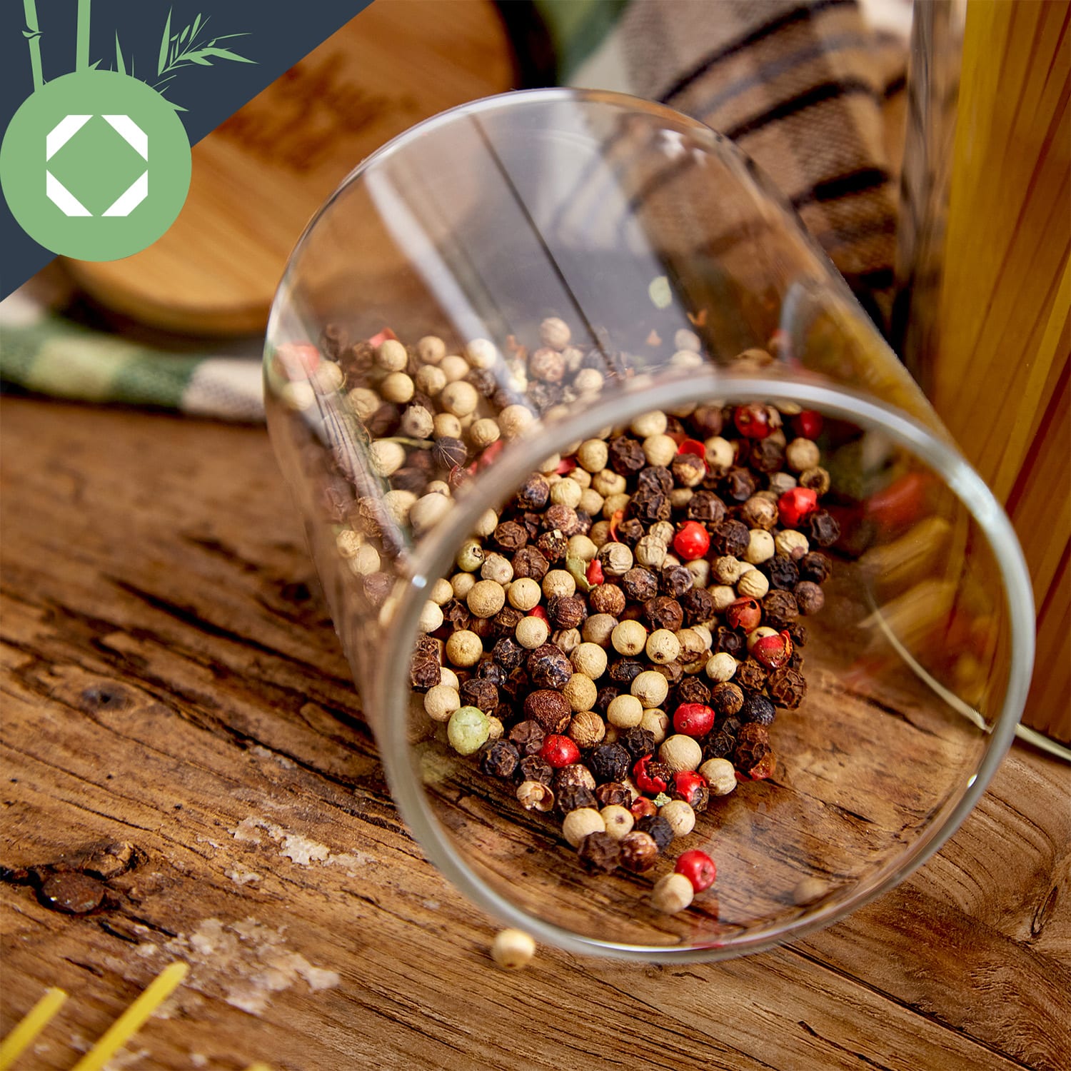 Klarstein Okrúhle poháre, bambusový vrchnák, súprava 10 kusov, každý 150 ml, vzduchotesné – Obrázok 4