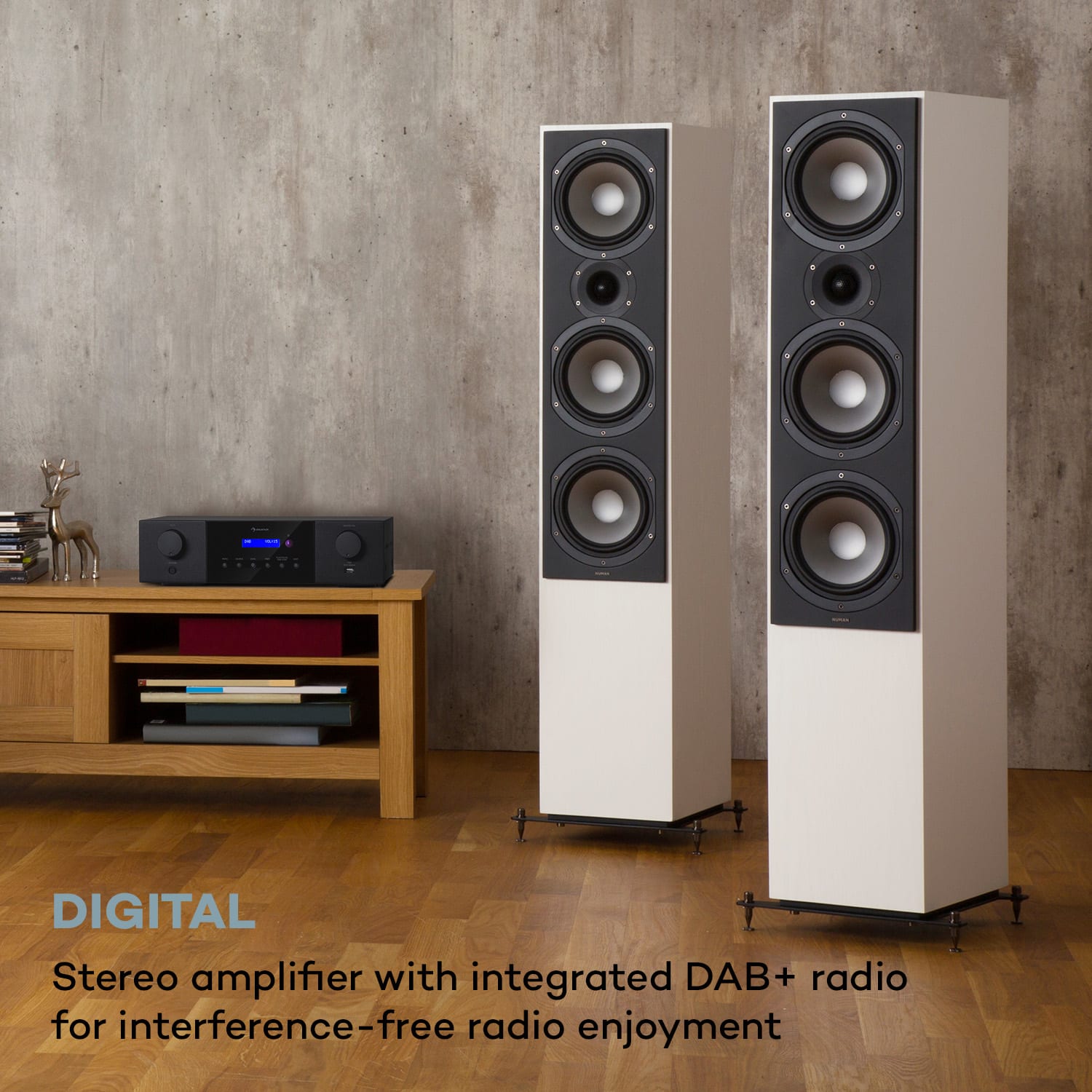 Auna AMP-4000 DAB, Hifi stereo zosilňovač, DAB+ rádio, USB, diaľkové ovládanie, LED displej – Obrázok 2