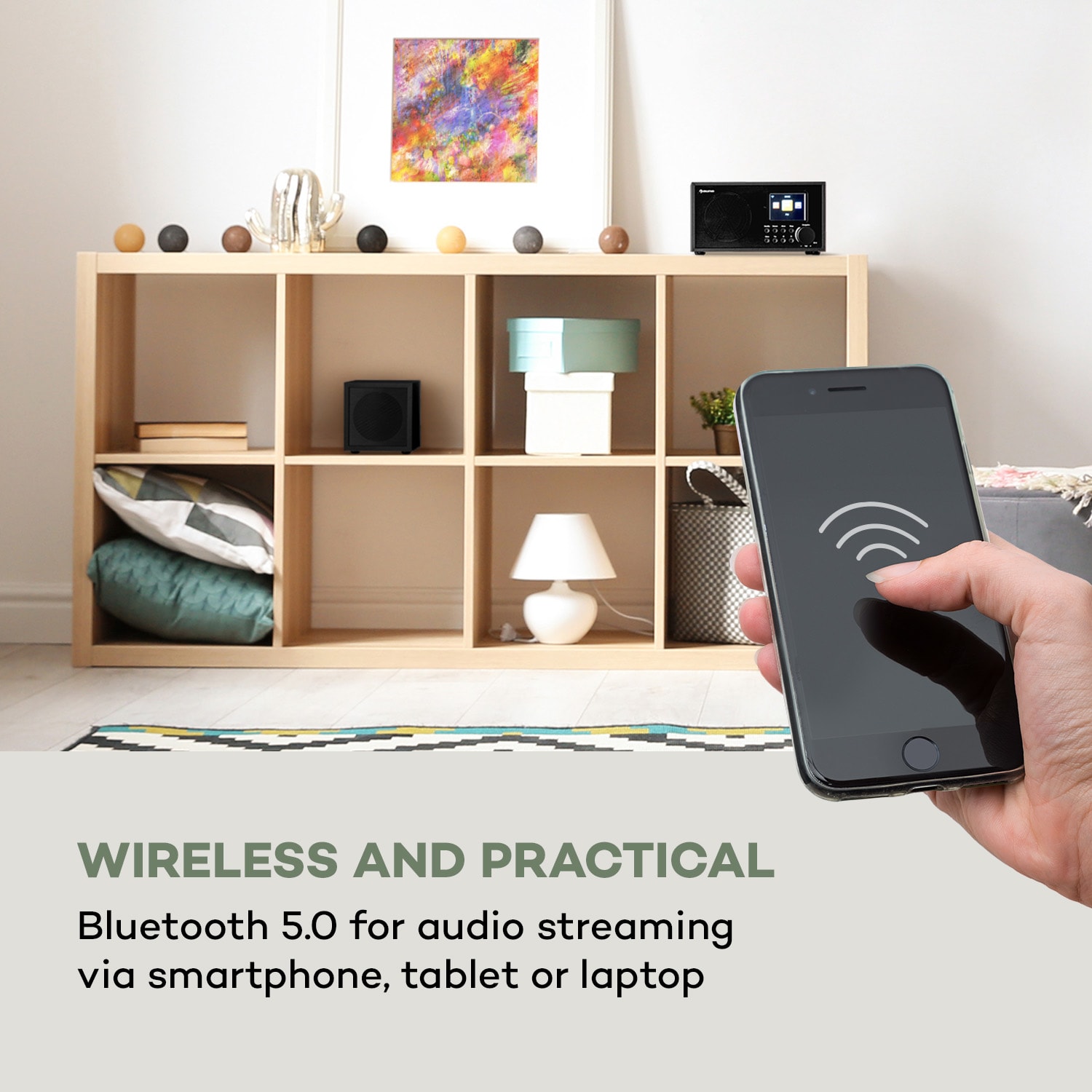 Auna Silver Star Mini Two, internetové DAB+/FM rádio, WiFi, BT, TWS reproduktor – Obrázok 4