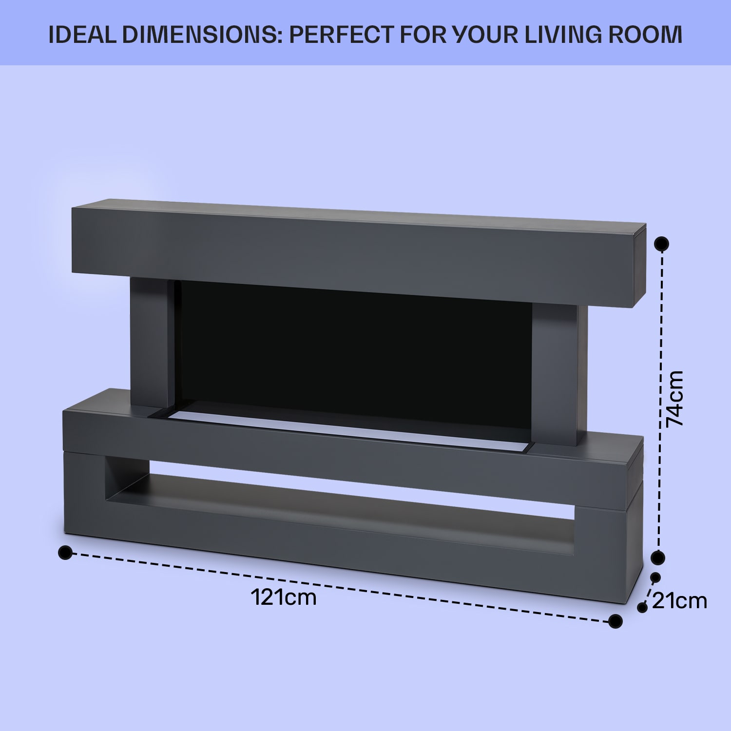 Klarstein Studio Light & Fire 3 Smart, krb, 1000/2000 W, MDF, WiFi Control – Obrázok 5
