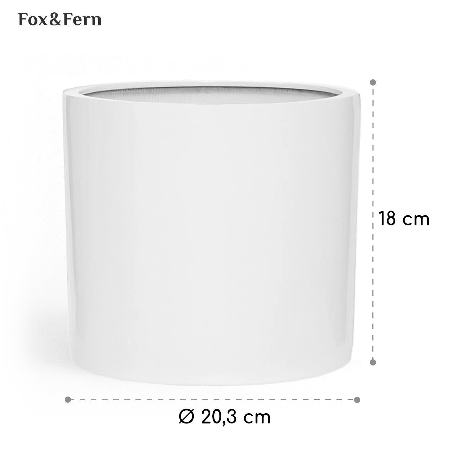 Fox & Fern Gendt, kvetináč, fiberstone, interiér/exteriér – Obrázok 5