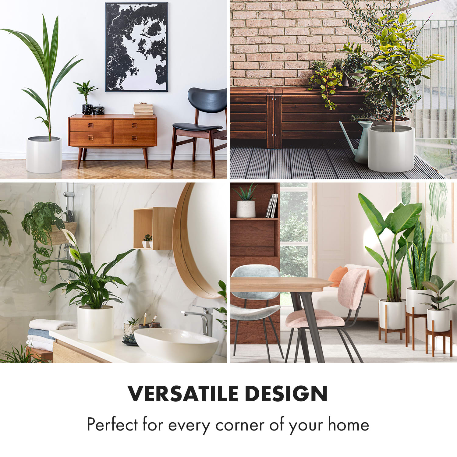 Fox & Fern Gendt, kvetináč, fiberstone, interiér/exteriér – Obrázok 2