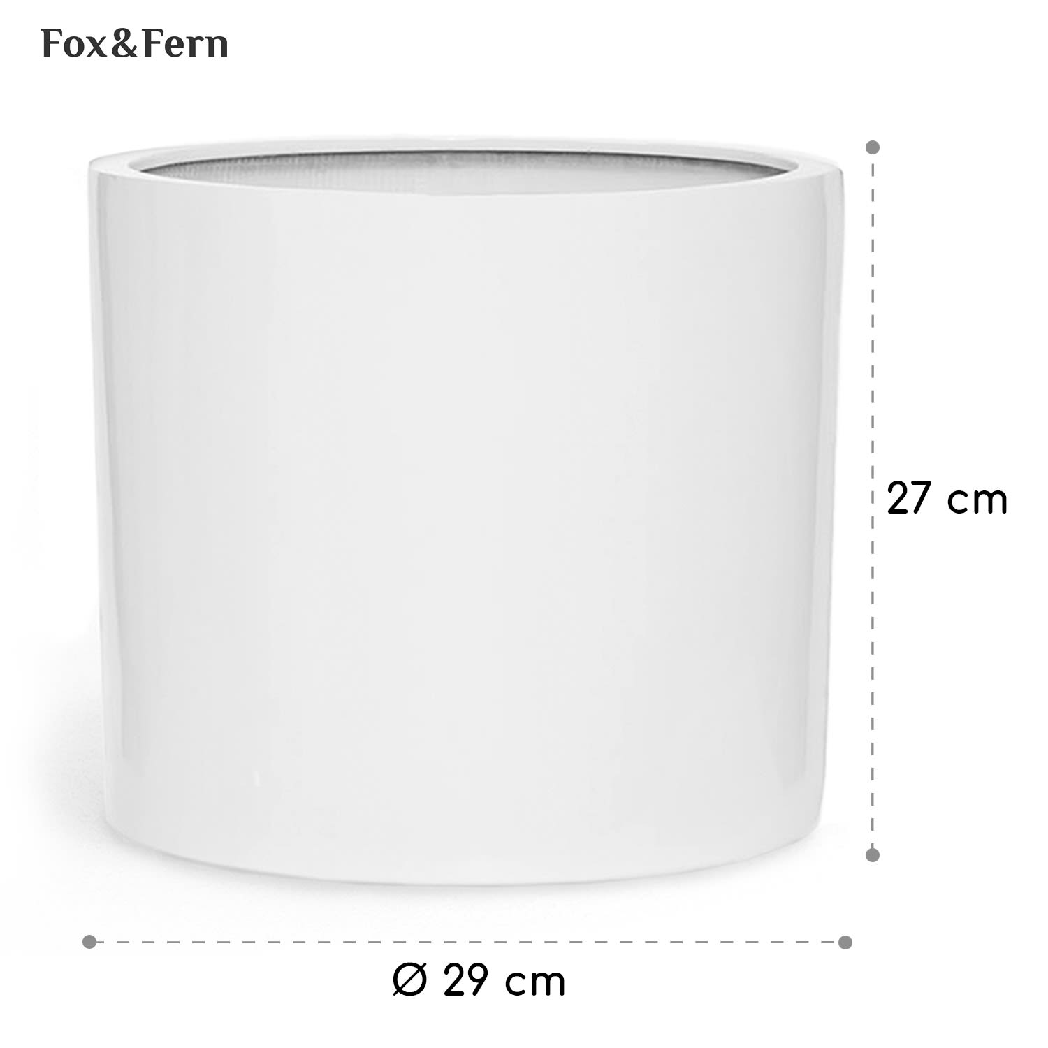 Fox & Fern Gendt, kvetináč, fiberstone, interiér/exteriér – Obrázok 5