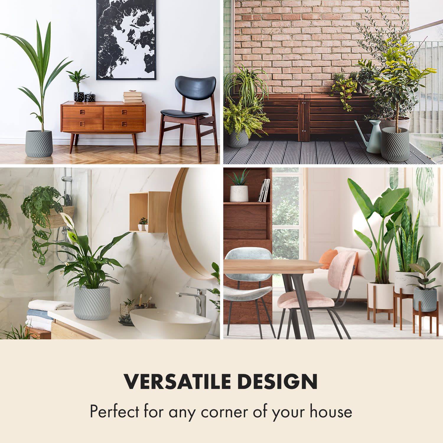 Fox & Fern Heusden, kvetináč, Polystone, vhodný pre rastliny, ručná výroba – Obrázok 2