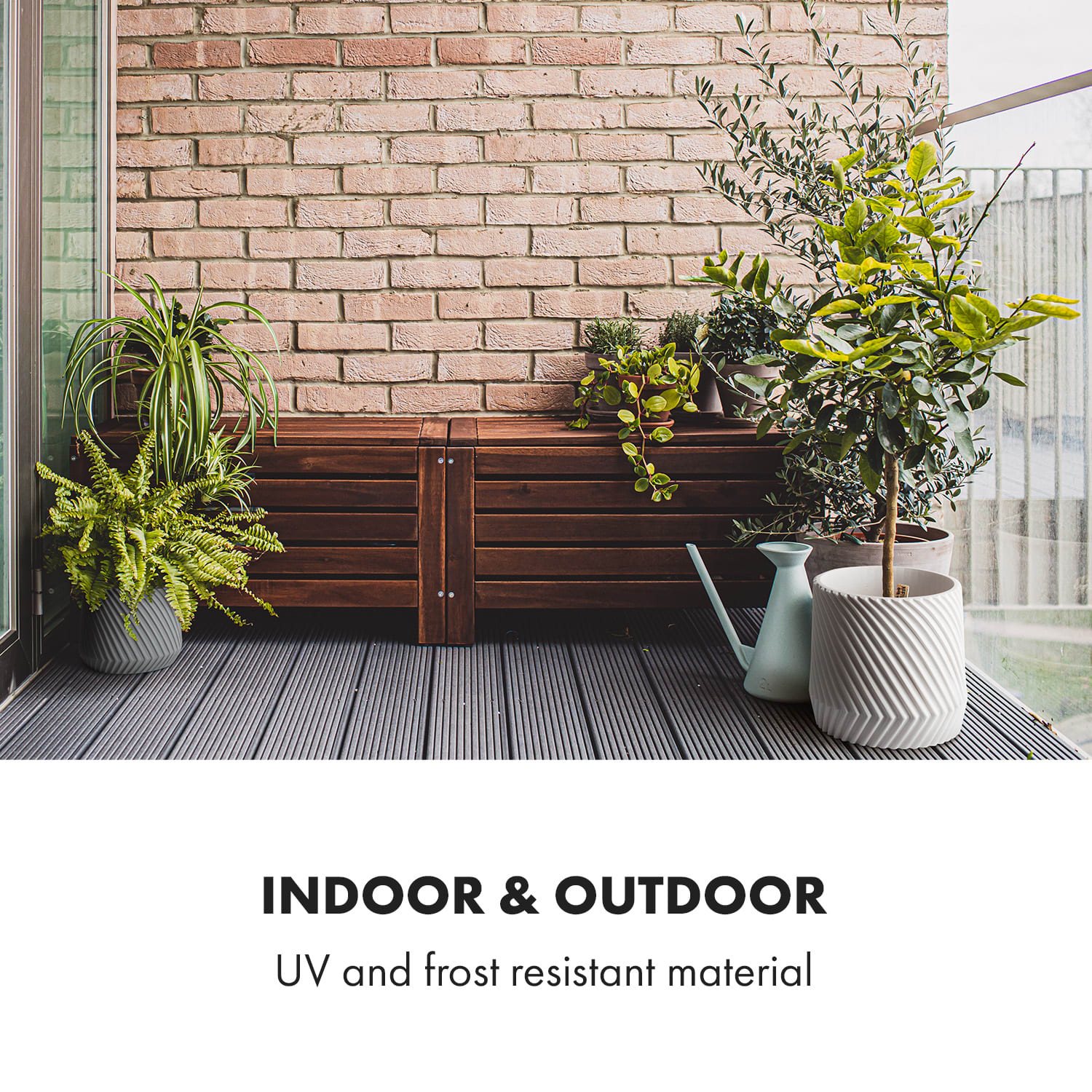 Fox & Fern Heusden, súprava 2 kvetináčov, polyston, vhodný na rastliny, ručná výroba, 3D vzhľad – Obrázok 5