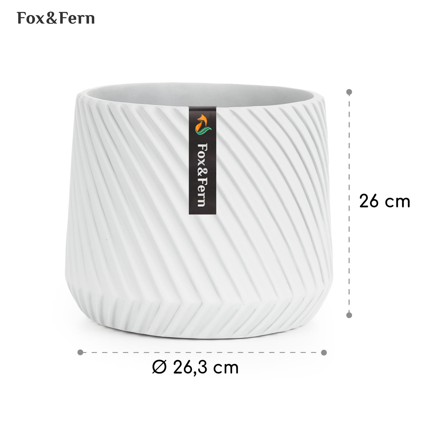 Fox & Fern Heusden, kvetináč, Polystone, vhodný pre rastliny, ručná výroba – Obrázok 5