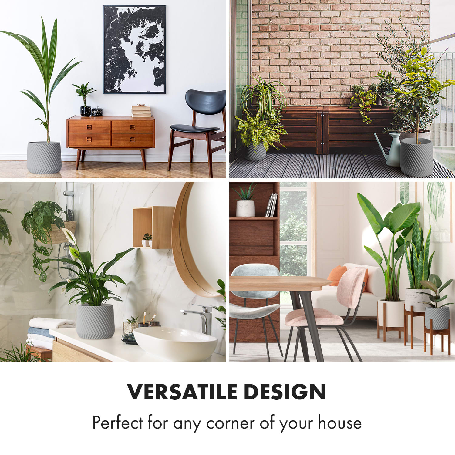 Fox & Fern Heusden, kvetináč, Polystone, vhodný pre rastliny, ručná výroba – Obrázok 2