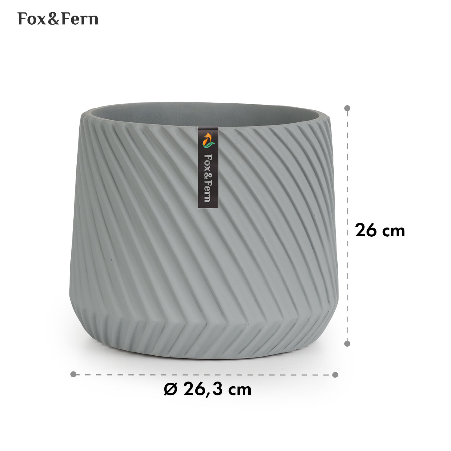 Fox & Fern Heusden, kvetináč, Polystone, vhodný pre rastliny, ručná výroba – Obrázok 5