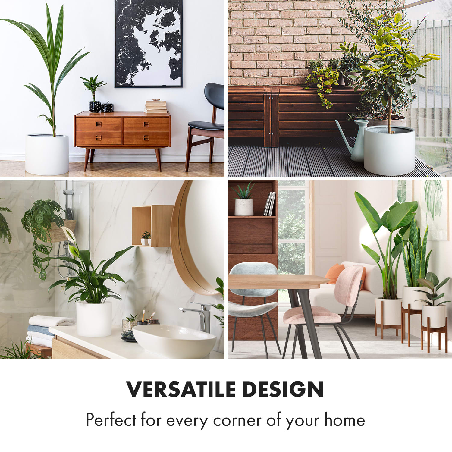 Fox & Fern Gendt, kvetináč, fiberstone, interiér/exteriér – Obrázok 2