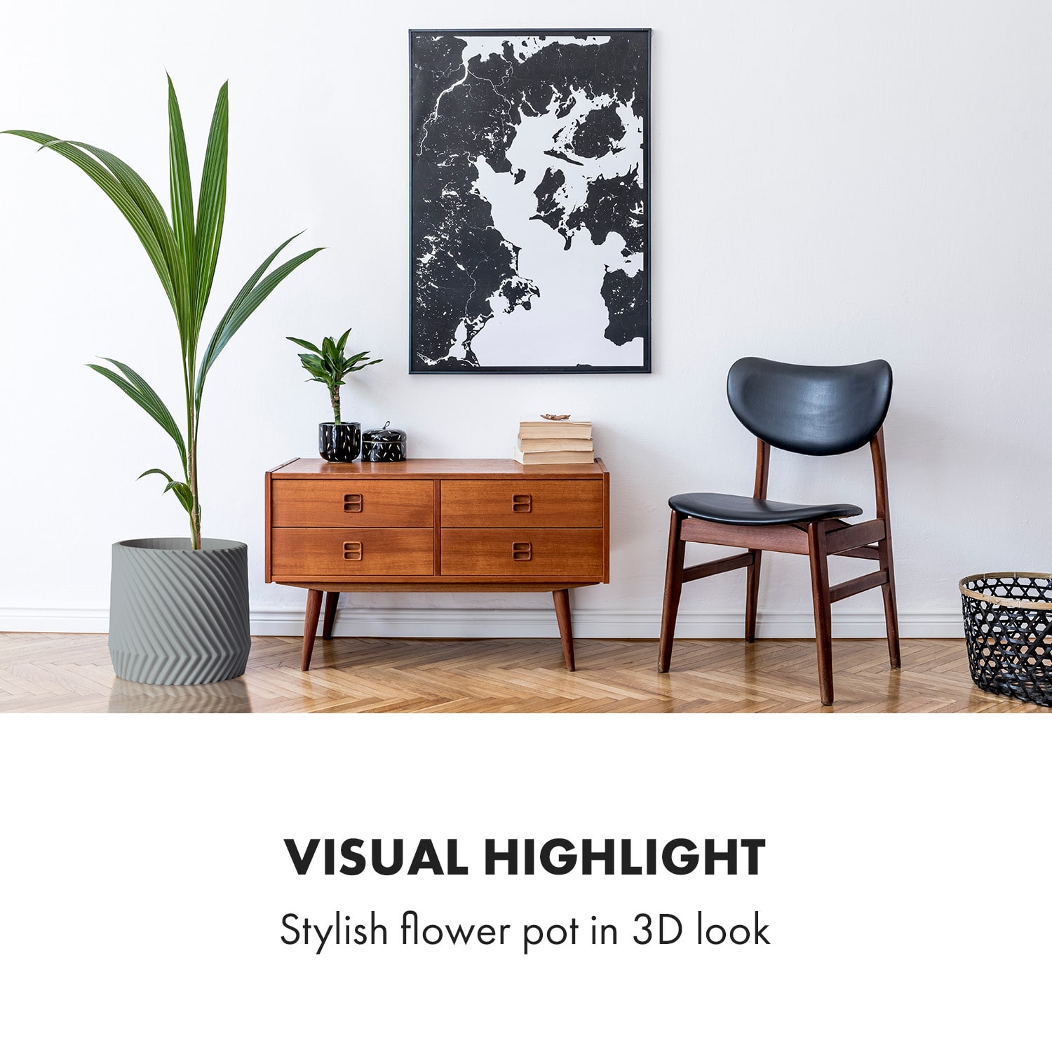 Fox & Fern Heusden, kvetináč, Polystone, vhodný pre rastliny, ručná výroba – Obrázok 2