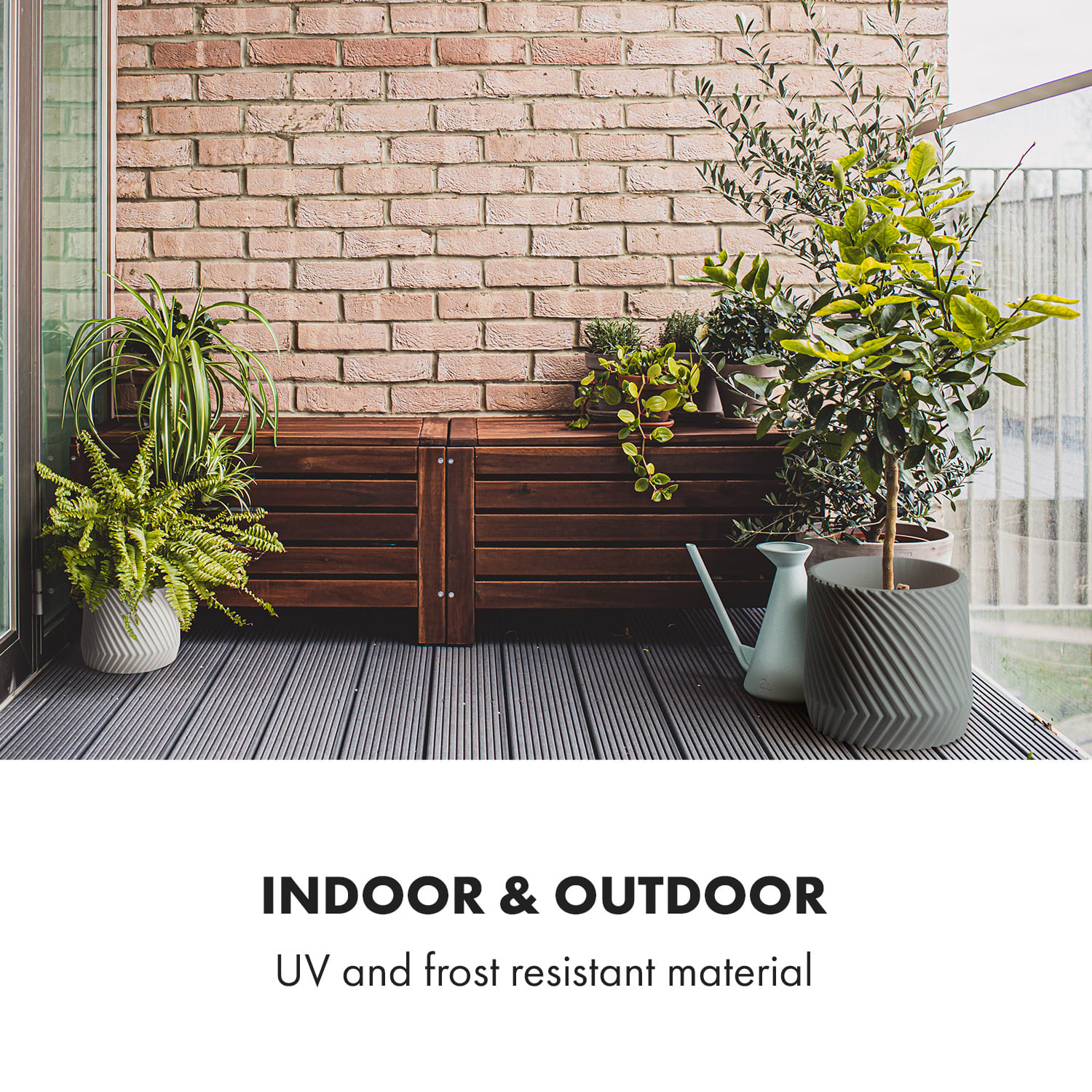 Fox & Fern Heusden, kvetináč, Polystone, vhodný pre rastliny, ručná výroba – Obrázok 5