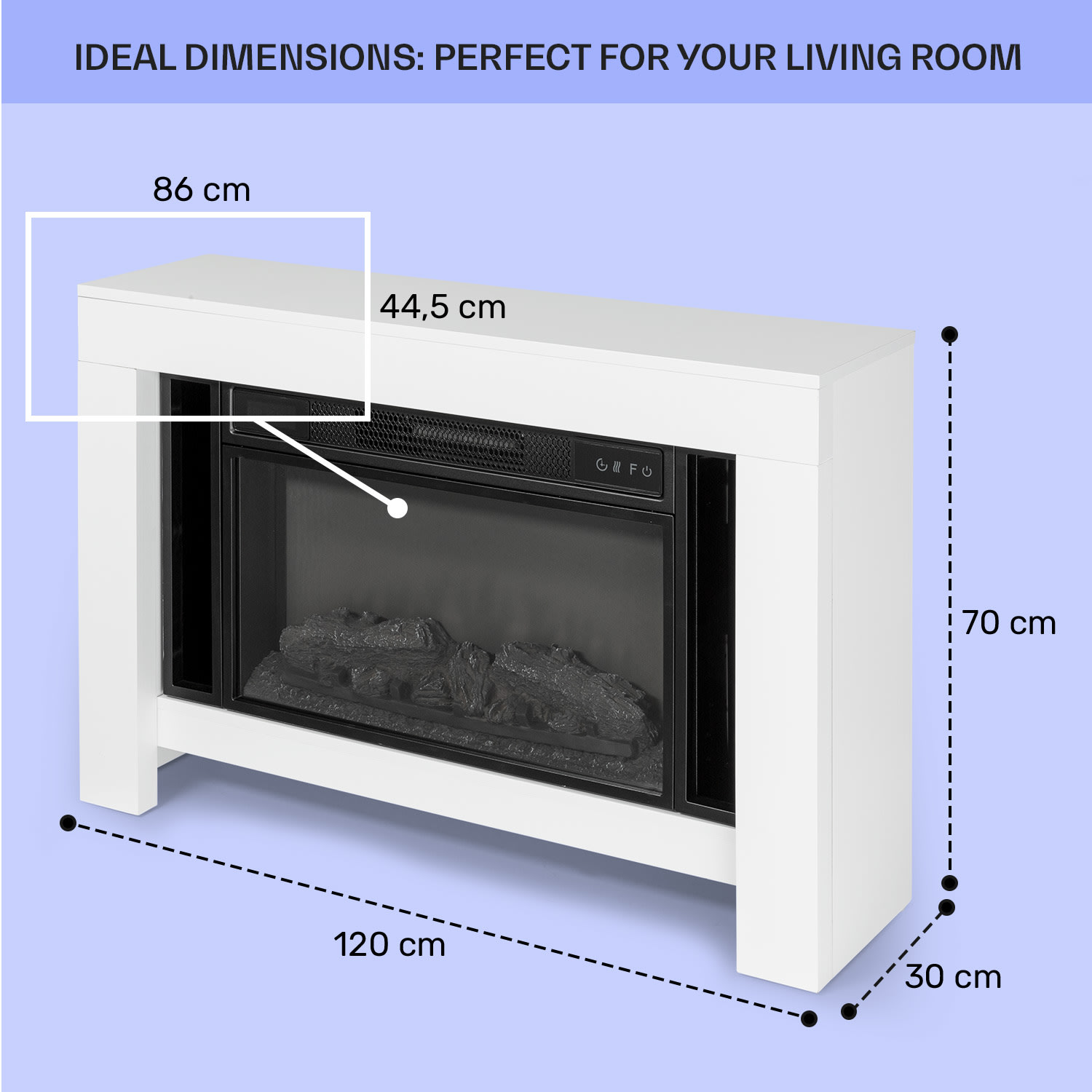 Klarstein Studio Loft 2, elektrický krb, 1900 W, LED technológia, diaľkové ovládanie – Obrázok 5