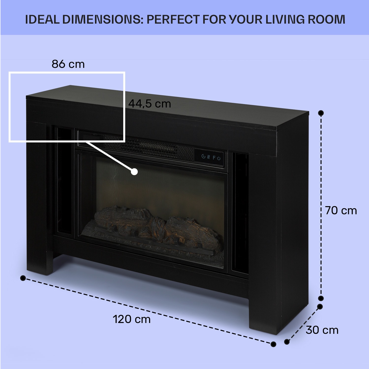 Klarstein Studio Loft 2, elektrický krb, 1900 W, LED technológia, diaľkové ovládanie – Obrázok 5