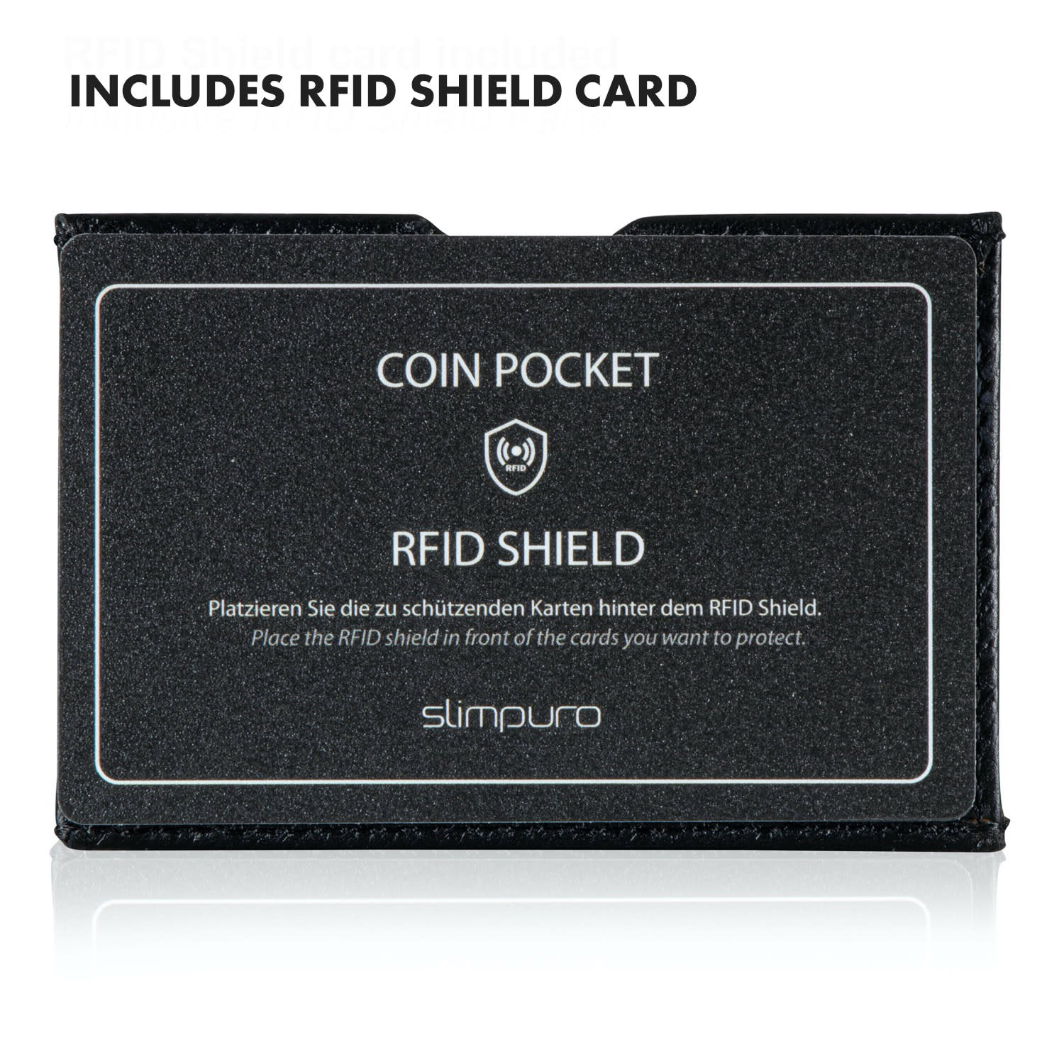 Slimpuro Coin Pocket s ochrannou kartou RFID pre ZNAP Slim Wallets 8 a 12, spínací gombík – Obrázok 5