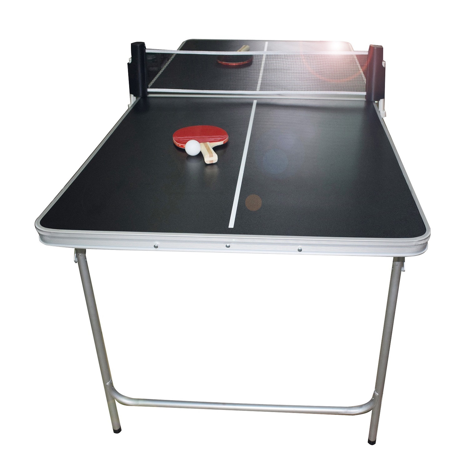 BeerCup Alley, doska na stolný tenis, sklopná, so sieťkou, 2 rakety, 6 loptičiek, držiaky na loptičky – Obrázok 2