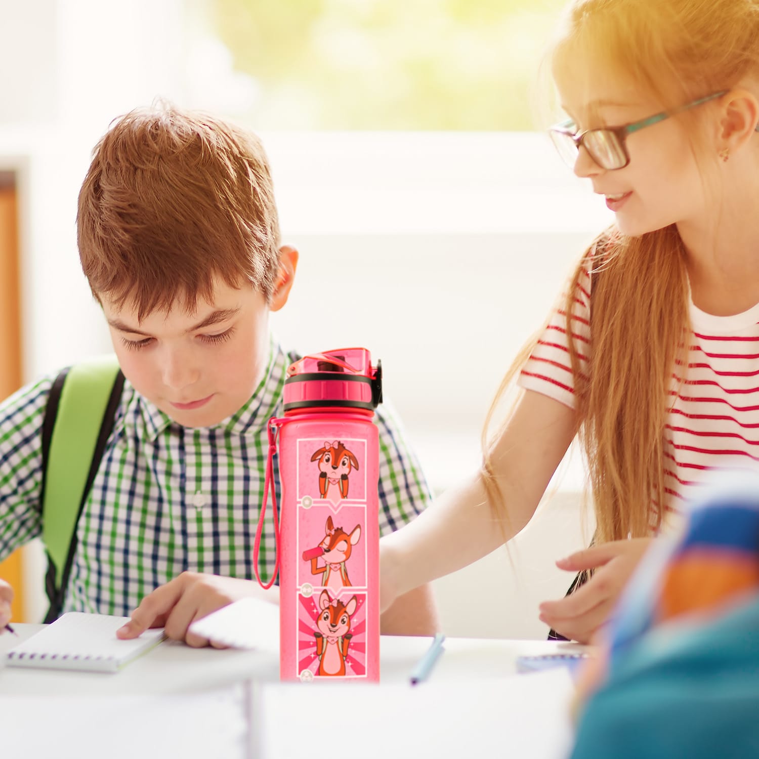Monte Stivo Lyseren, detská fľaša na pitie, 600 ml, mierka, nepriepustný filter na ovocie – Obrázok 2