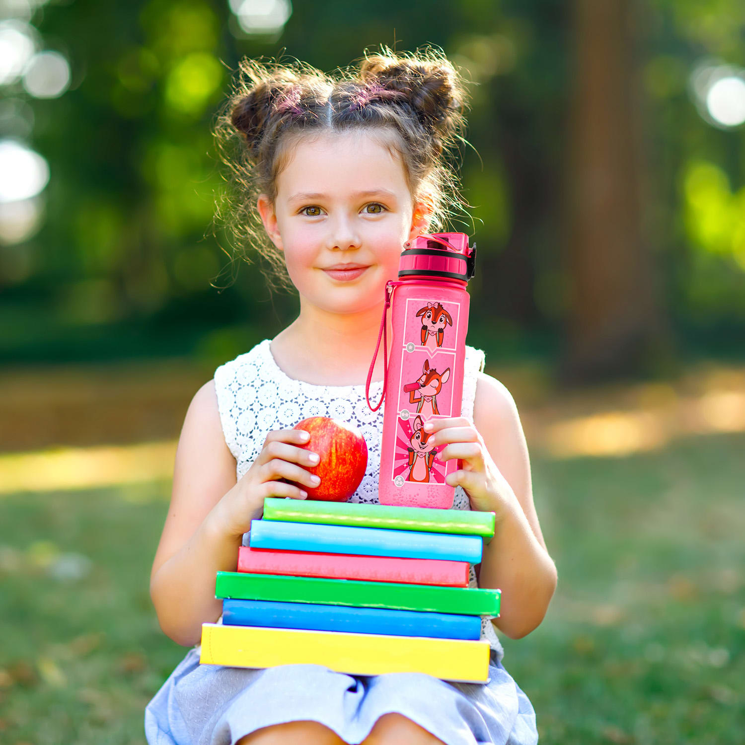 Monte Stivo Lyseren, detská fľaša na pitie, 600 ml, mierka, nepriepustný filter na ovocie – Obrázok 5