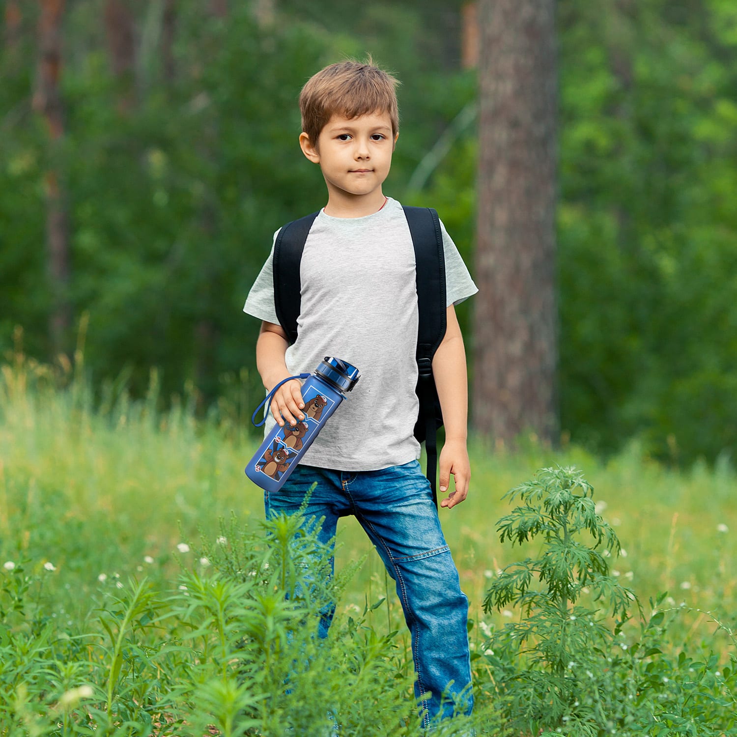 Monte Stivo Lyseren, detská fľaša na pitie, 600 ml, mierka, nepriepustný filter na ovocie – Obrázok 2