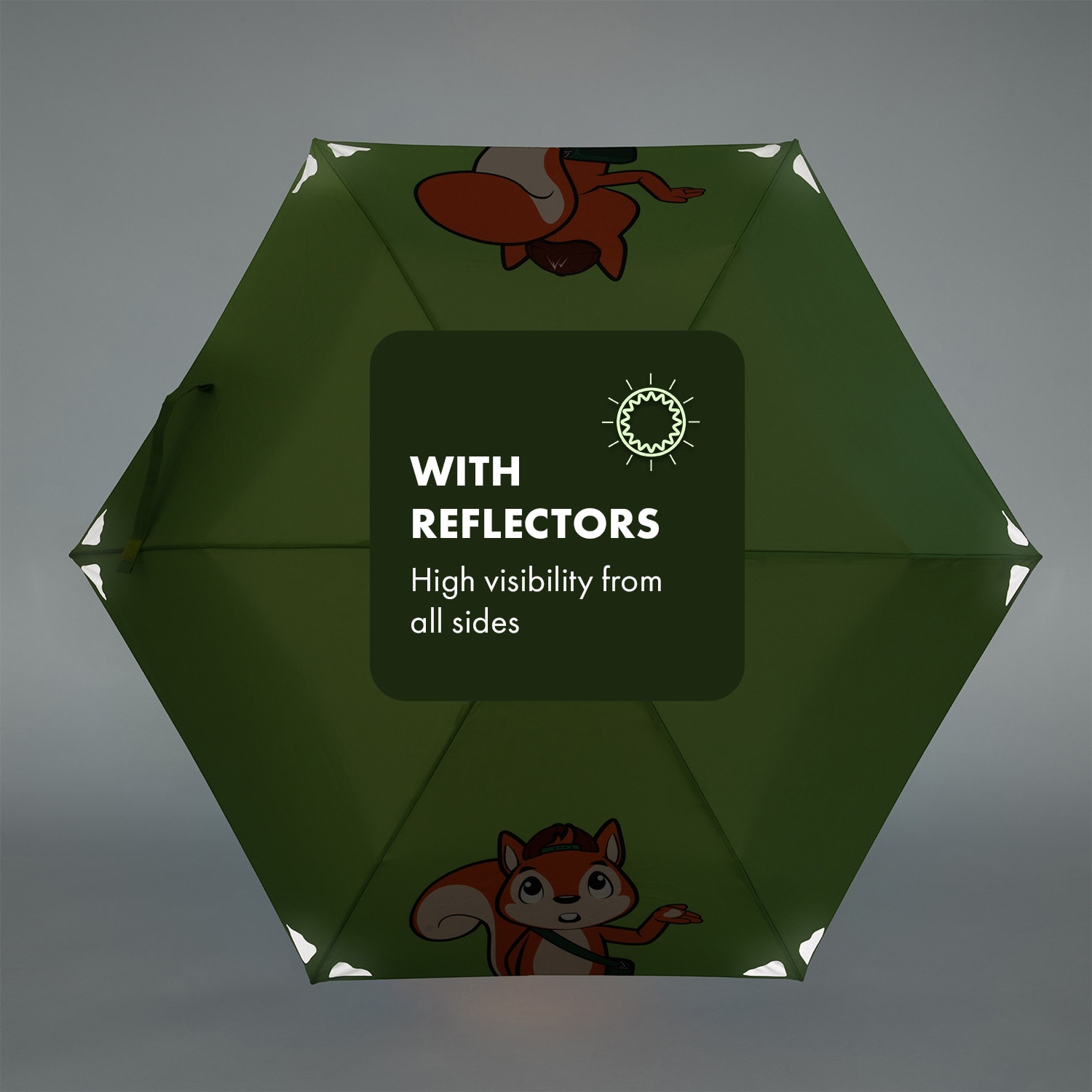 Monte Stivo Votna, detské dáždniky, 90 cm Ø, reflexné, skladacie – Obrázok 5