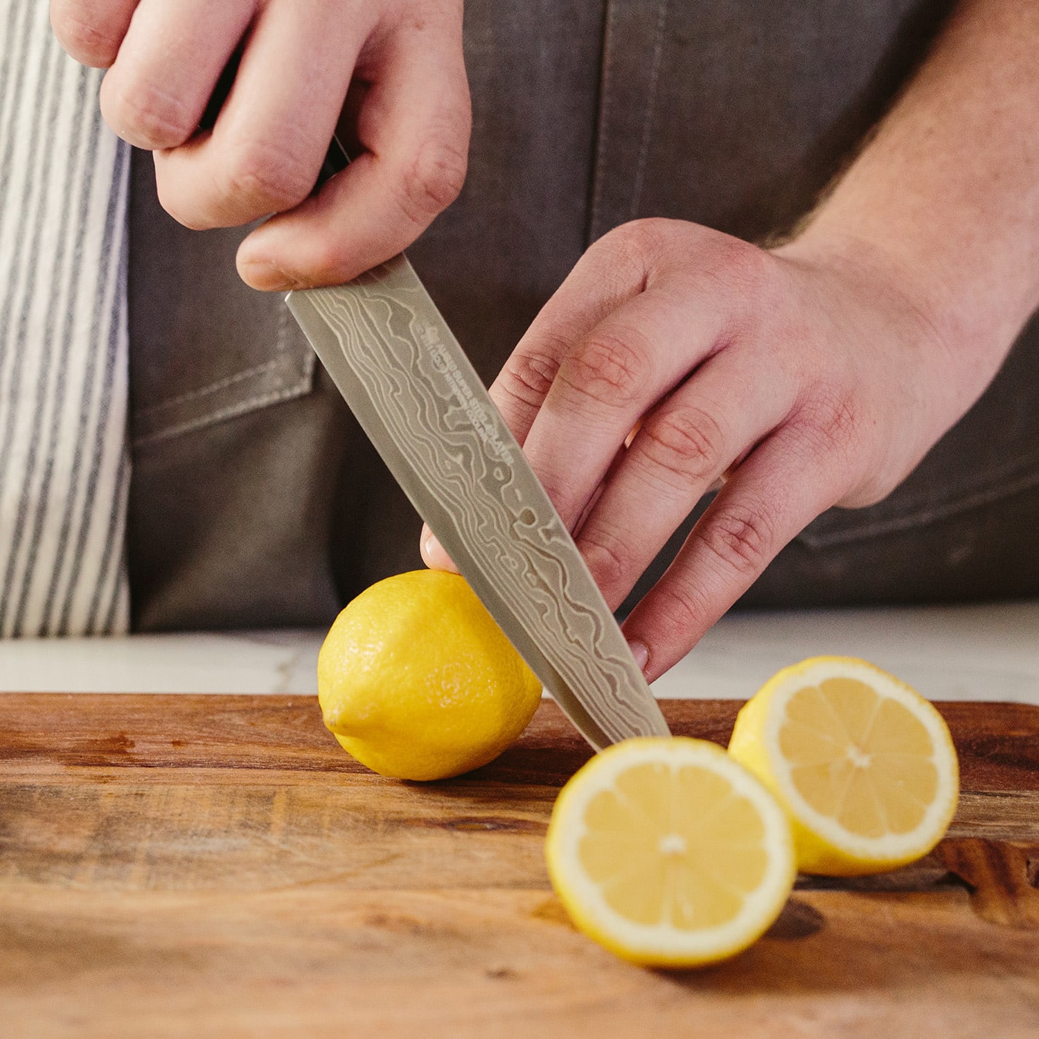 Zelite Infinity by Klarstein Executive-Plus, 6" univerzálny nôž, 61 HRC, damašková oceľ – Obrázok 5