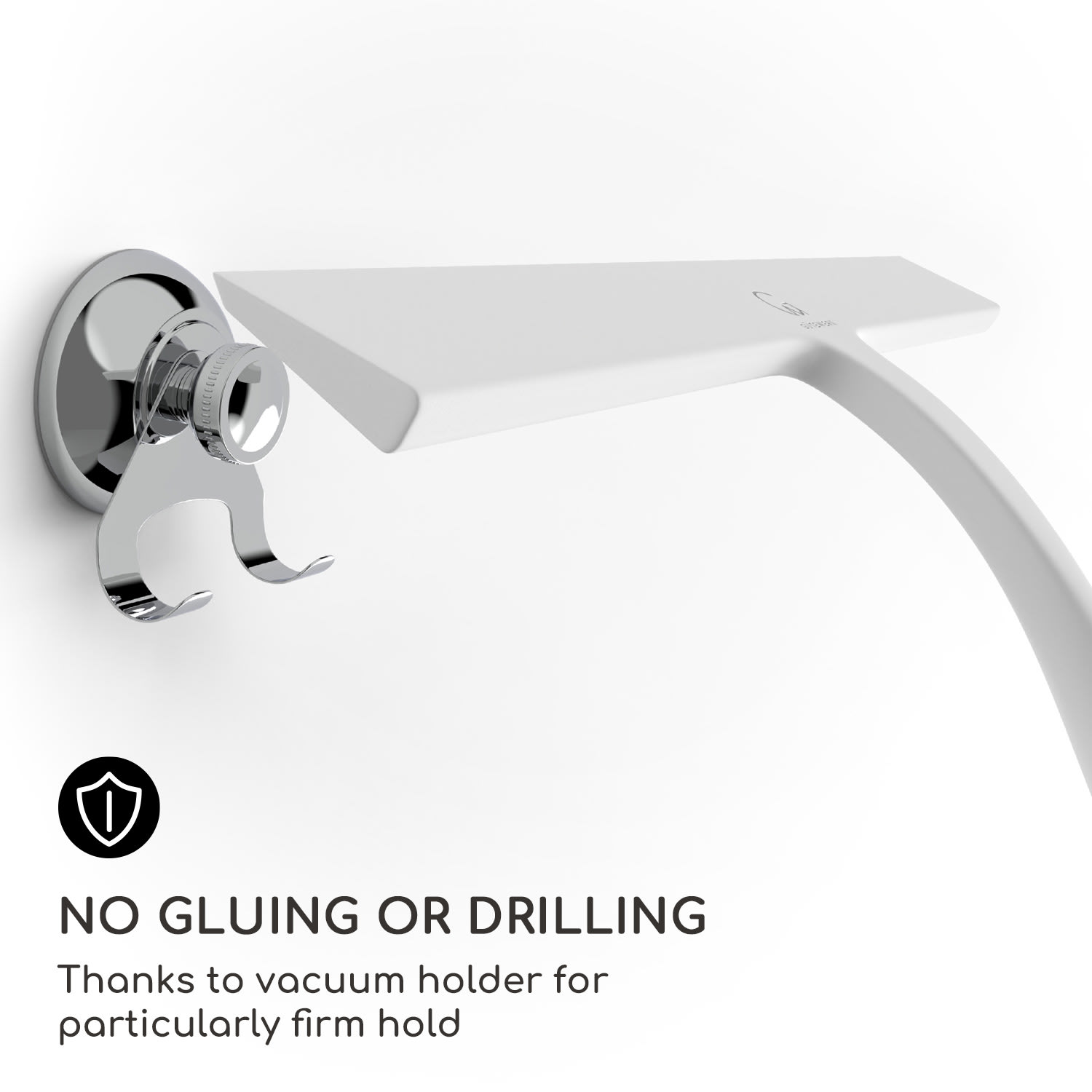 Gütewerk by blumfeldt Blaze Stierka na sprchový kút 28 cm Silikónový kryt Jadro z nehrdzavejúcej ocele Moderný dizajn – Obrázok 4