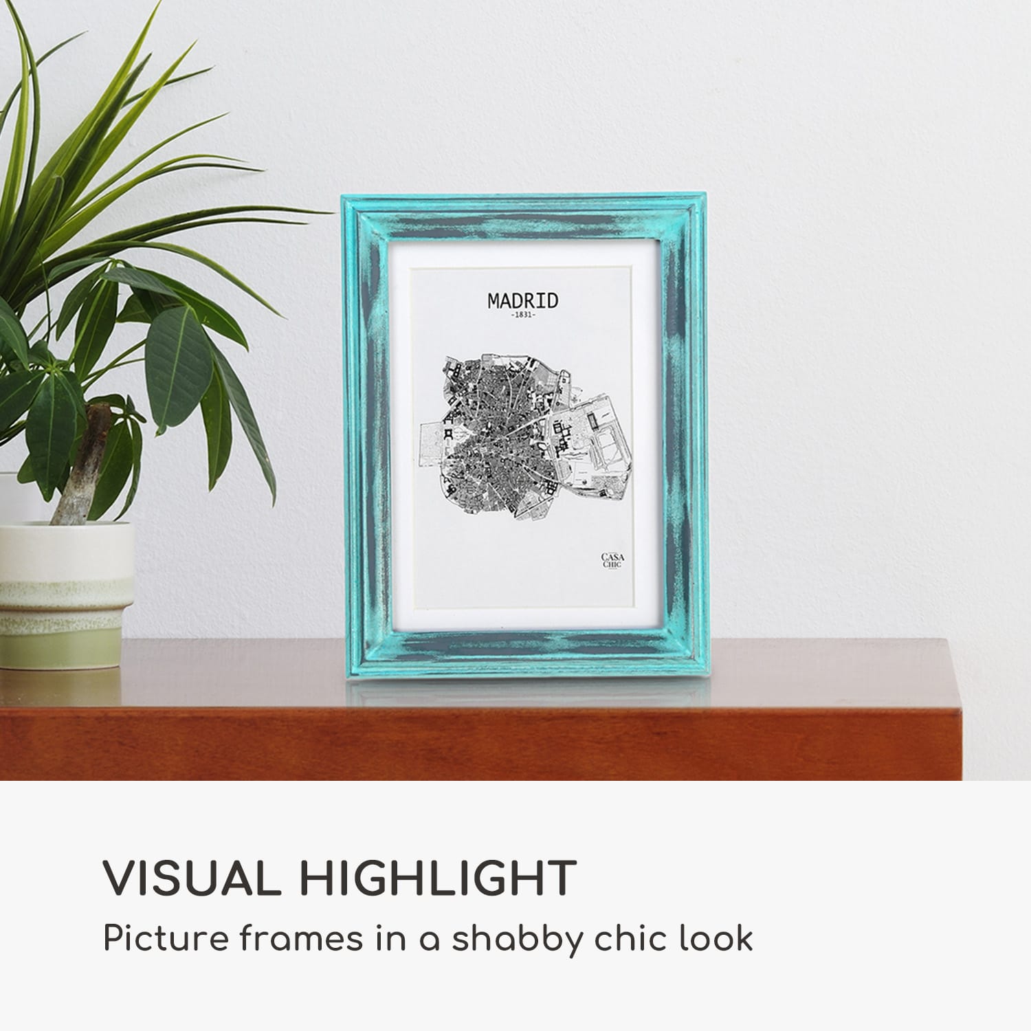 Casa Chic Lancaster, rám na obrázky, obdĺžnikový, fotky 17 x 12 cm, pasparta, drevo – Obrázok 2