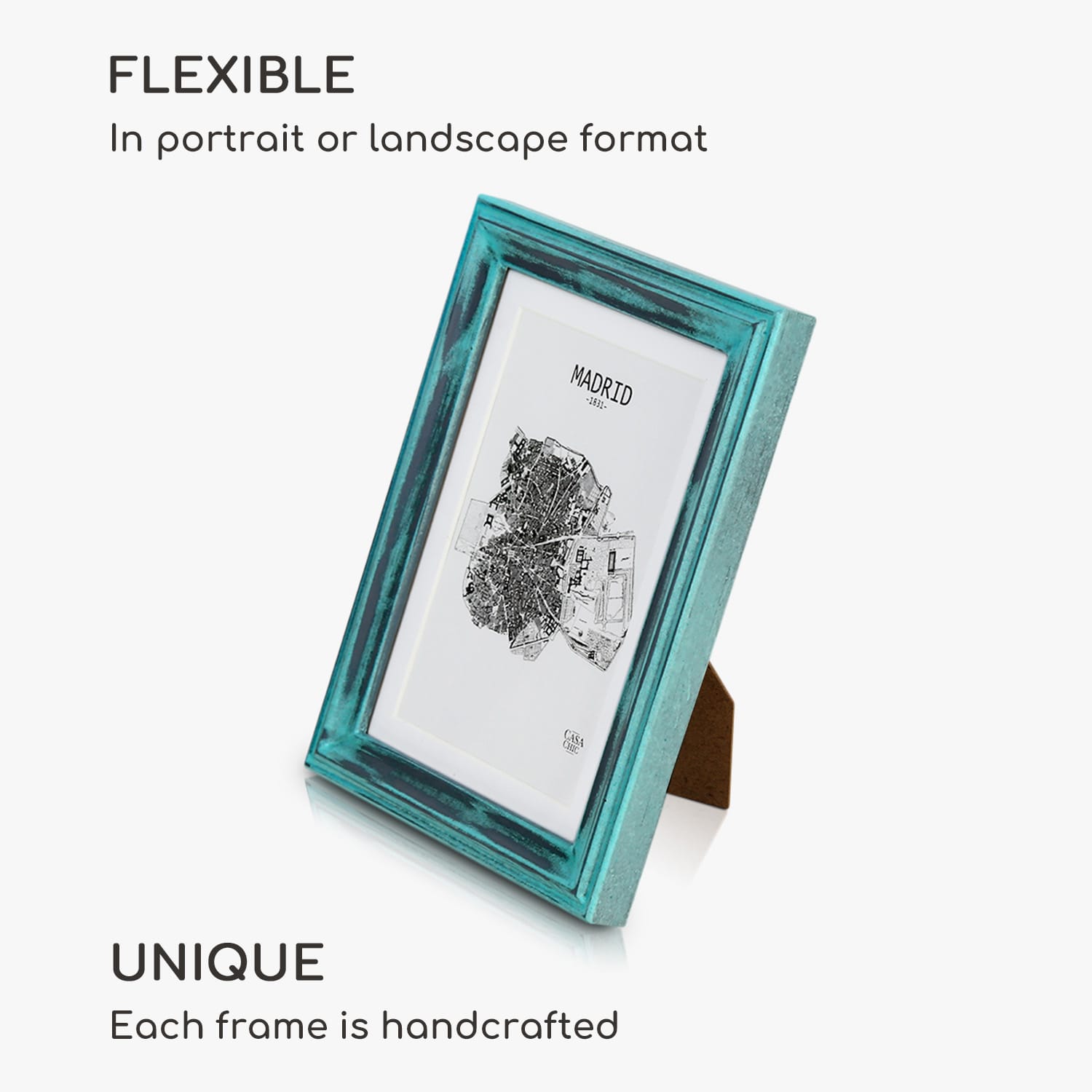 Casa Chic Lancaster, rám na obrázky, obdĺžnikový, fotky 17 x 12 cm, pasparta, drevo – Obrázok 3