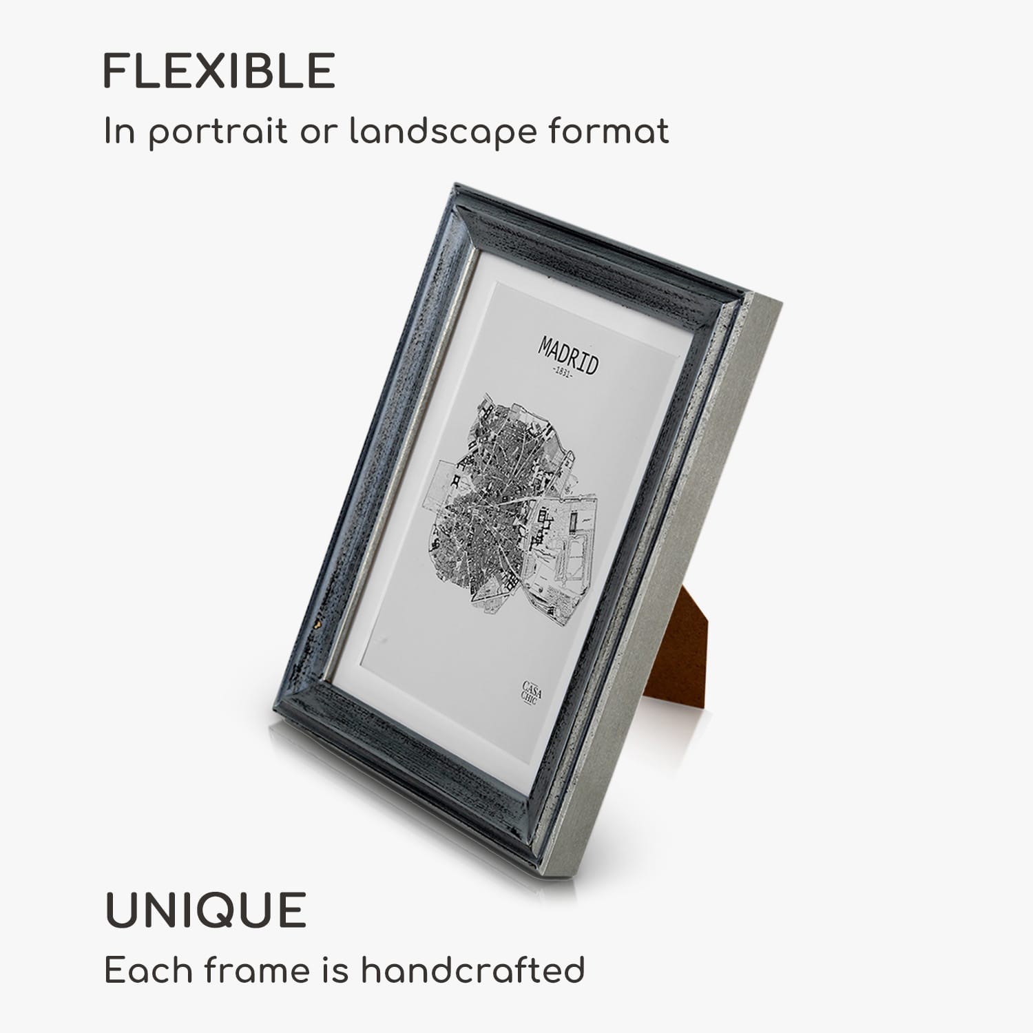 Casa Chic Lancaster, rám na obrázky, obdĺžnikový, fotky 17 x 12 cm, pasparta, drevo – Obrázok 3