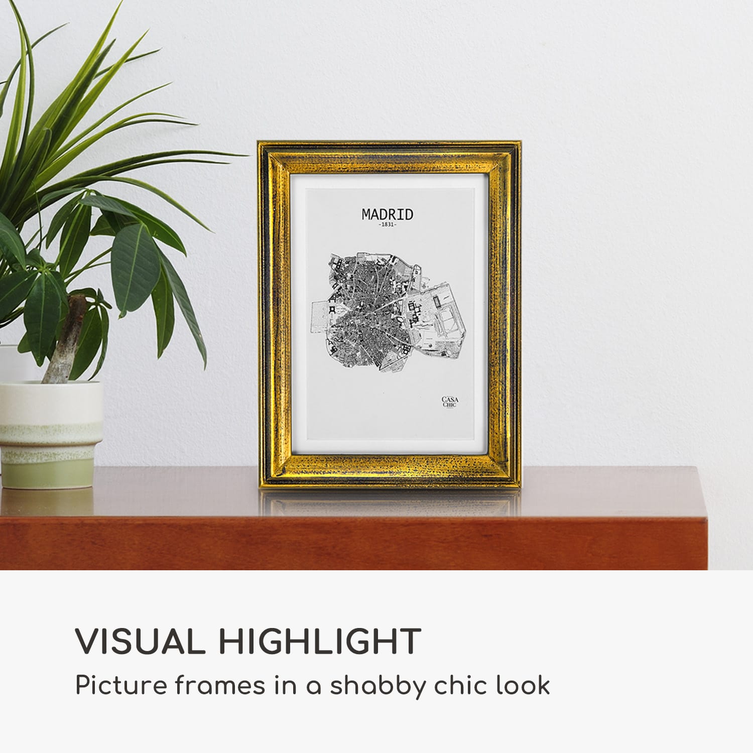 Casa Chic Lancaster, rám na obrázky, obdĺžnikový, fotky 17 x 12 cm, pasparta, drevo – Obrázok 2