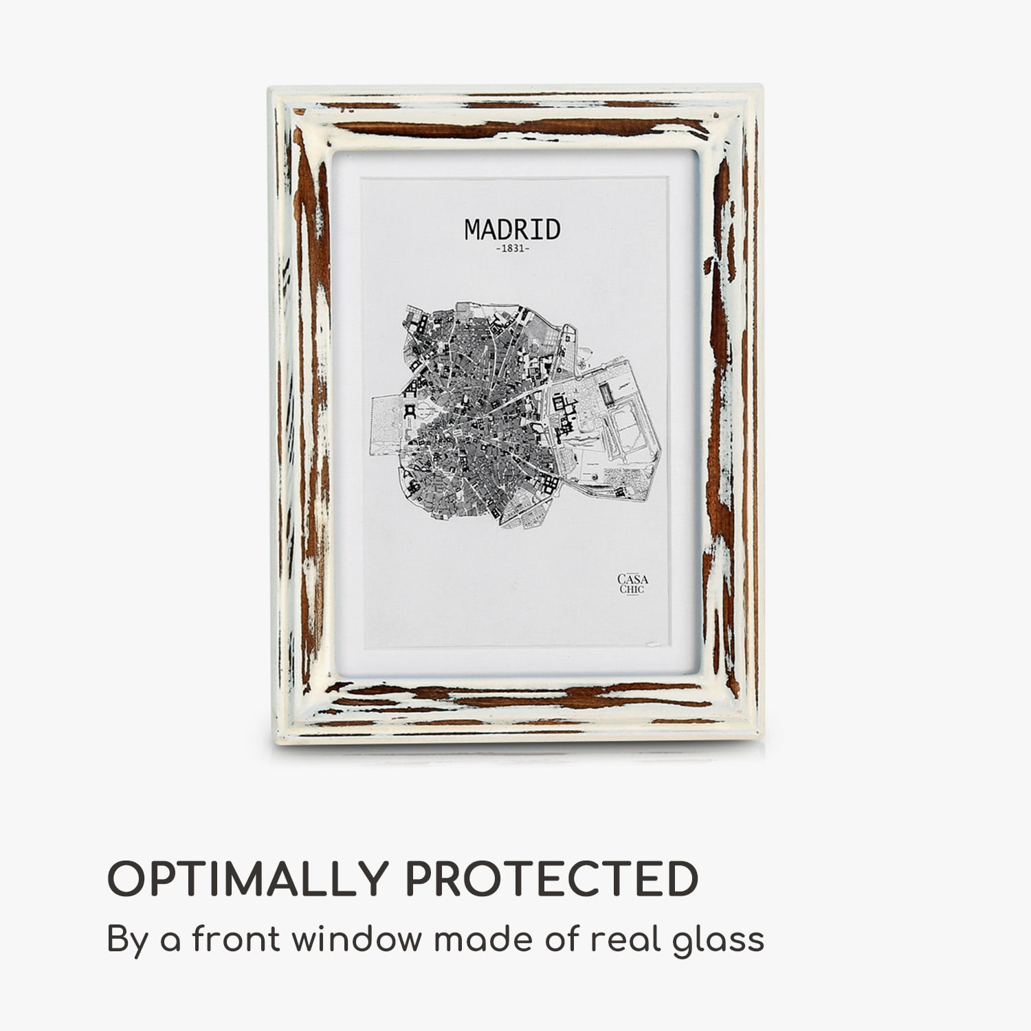 Casa Chic Lancaster, rámy na obrázky, obdĺžnikové, sada 3 rámov, fotky 17 x 12 cm, pasparta, drevo – Obrázok 5