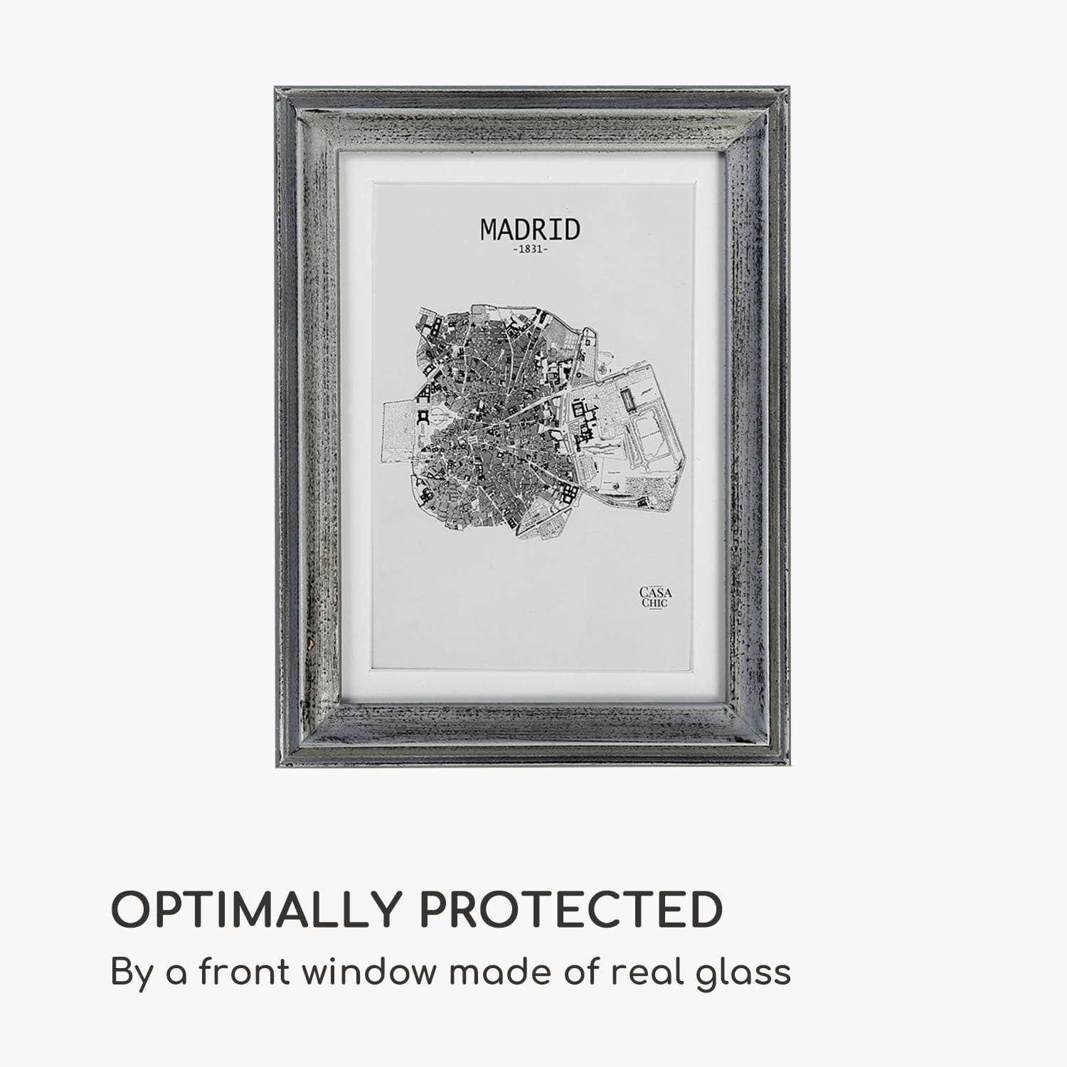 Casa Chic Lancaster, rámy na obrázky, obdĺžnikové, sada 3 rámov, fotky 17 x 12 cm, pasparta, drevo – Obrázok 5